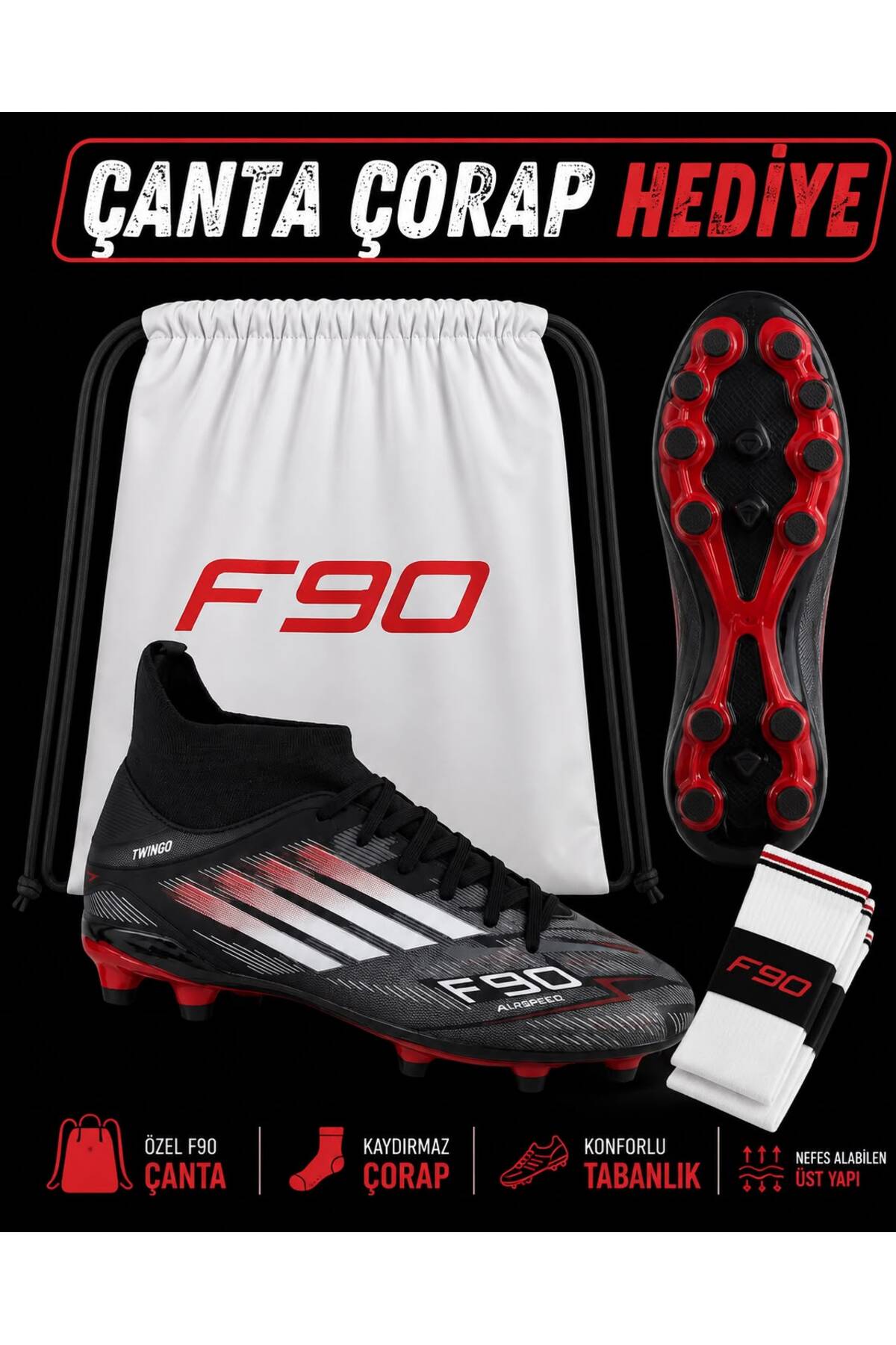 Krampon odası F90 Profesyonel Futbol Kramponu
