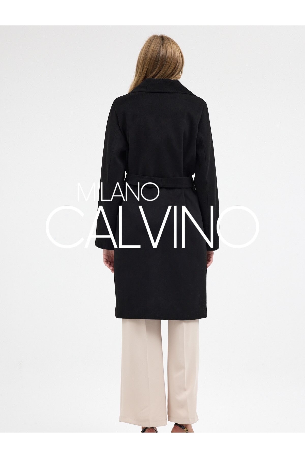 Milano Calvino ESSENTIALS CLASSIC COAT - KAŞMİR DOKULU KLASİK PALTO görsel 5