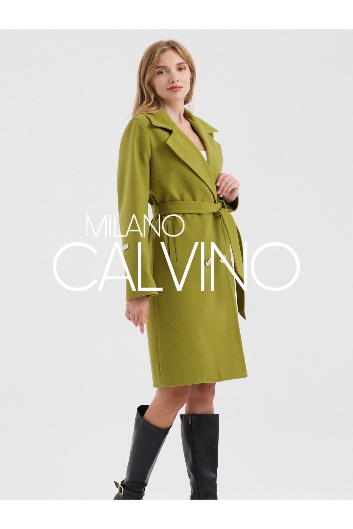 Milano Calvino ESSENTIALS CLASSIC COAT - KAŞMİR DOKULU KLASİK PALTO görsel 4