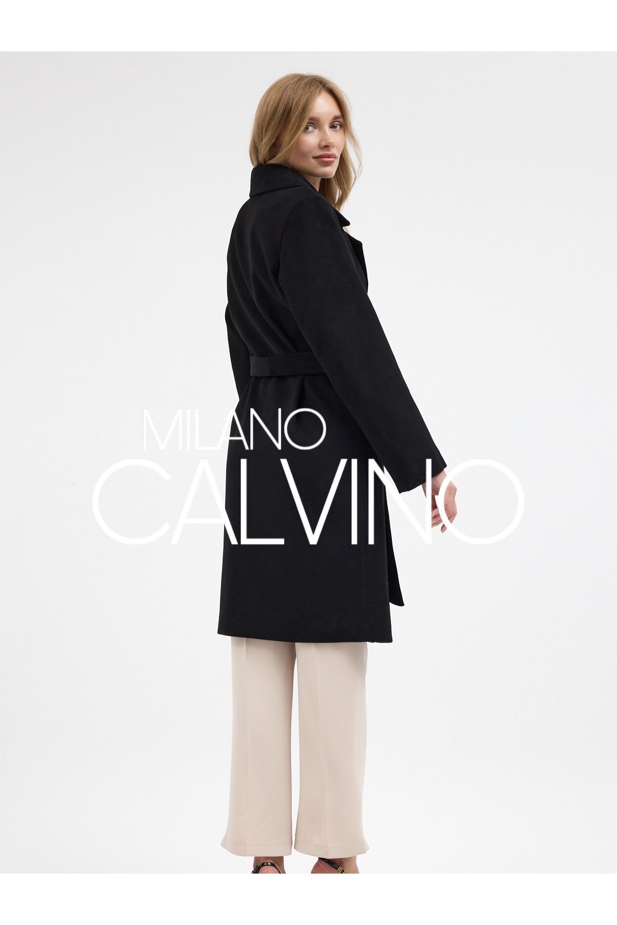 Milano Calvino ESSENTIALS CLASSIC COAT - KAŞMİR DOKULU KLASİK PALTO görsel 3