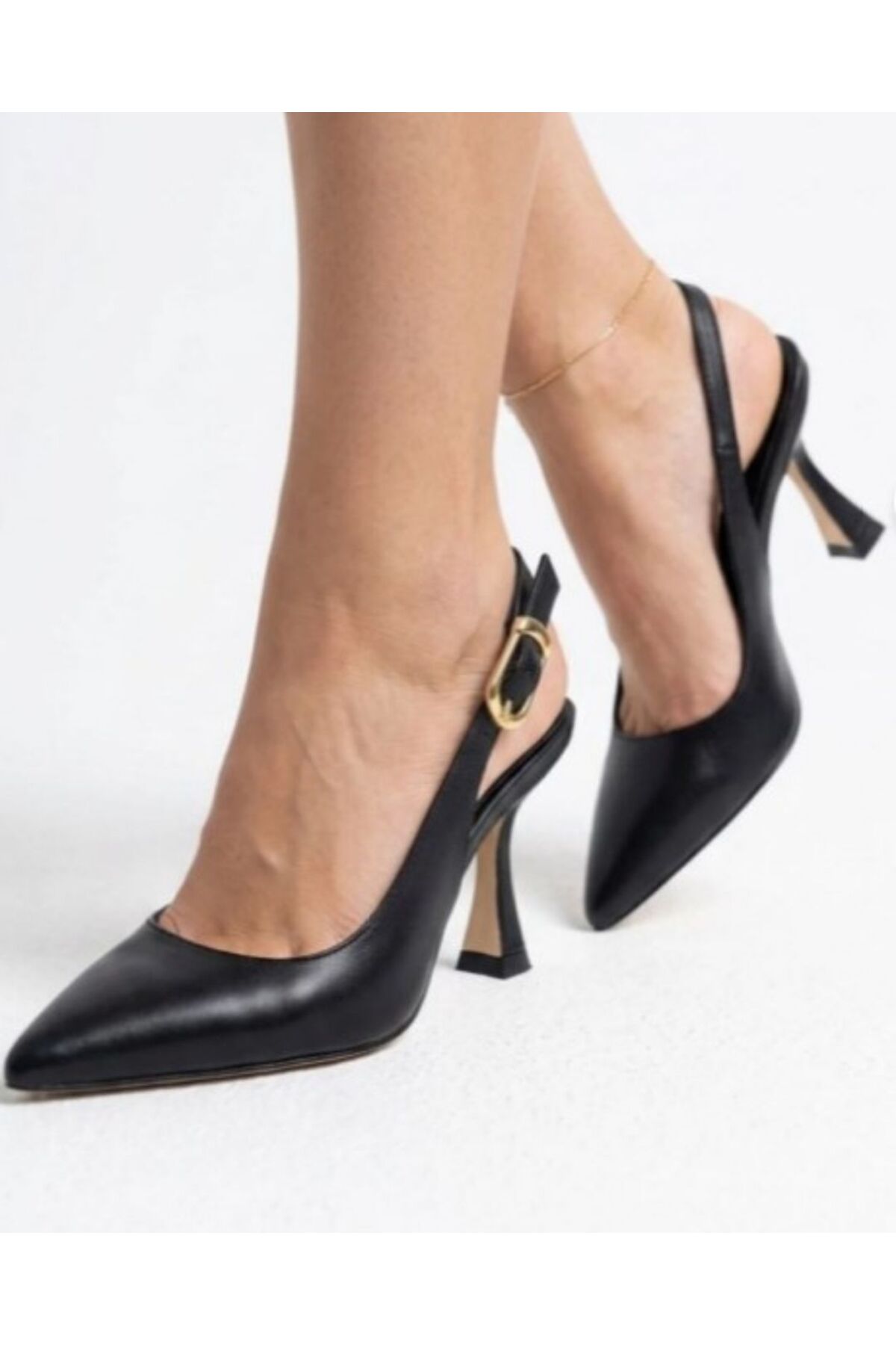 Lio Shoes Siyah Mat Kadın Topuklu Ayakkabı görsel 2