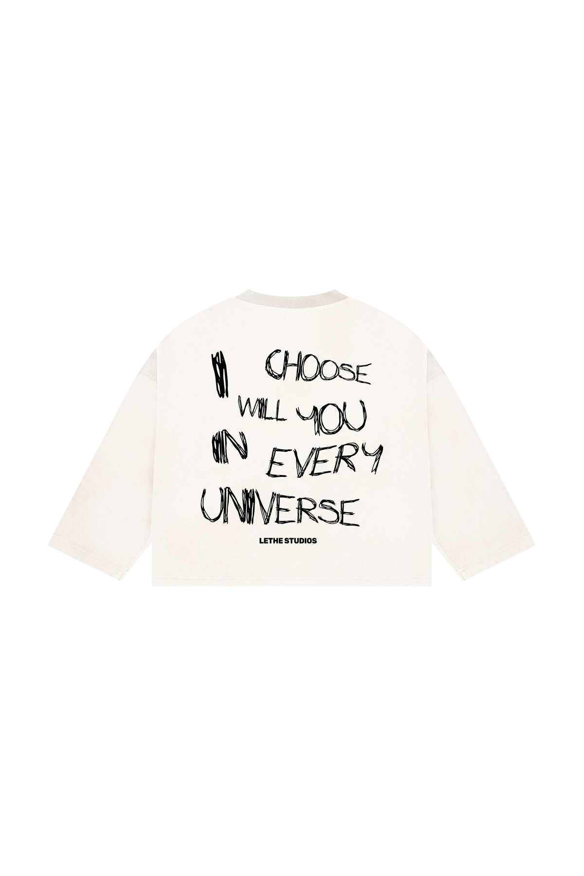 lethestudios Choose You Baskılı Uzun Kollu Basic T-Shirt
