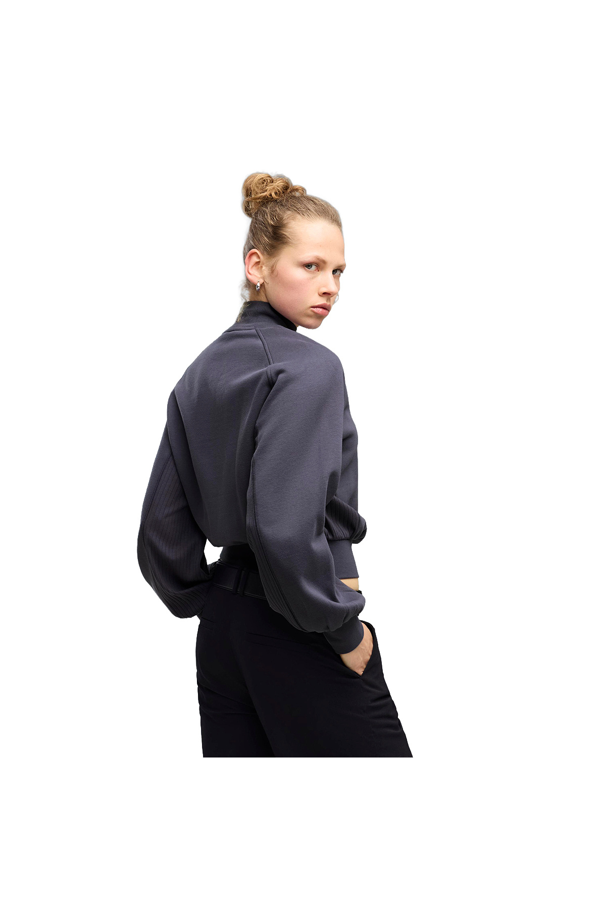 Puma Her Mock Neck Crew Kadın Mor Günlük Stil Sweatshirt 69402935 görsel 2