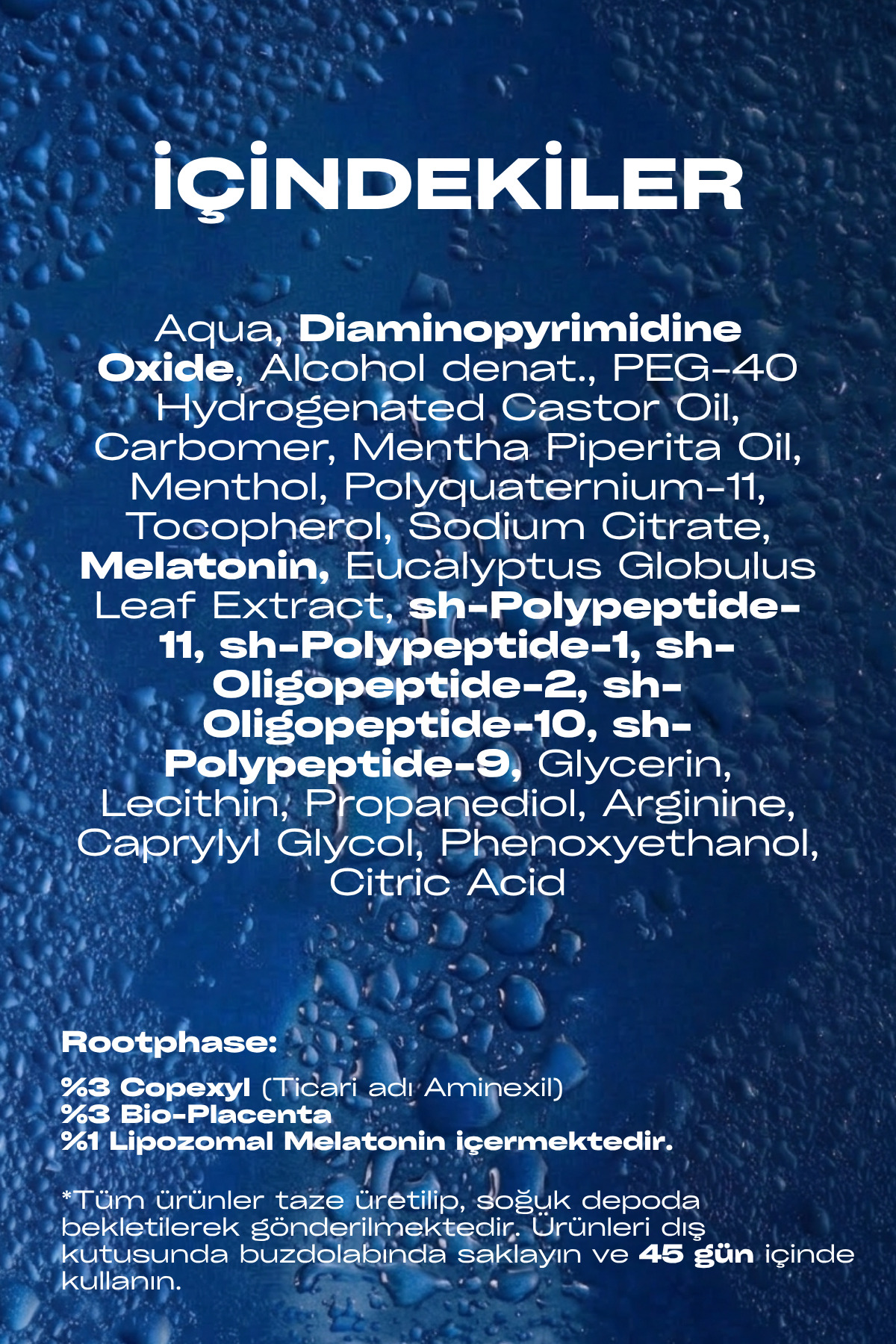 RootPhase™ Dökülme Karşıtı Saç Serumu %3 Copexyl, %3 Bio‑Placenta, %1 Melatonin 50 ml — ROOTPHASE — تصویر 6 از 6