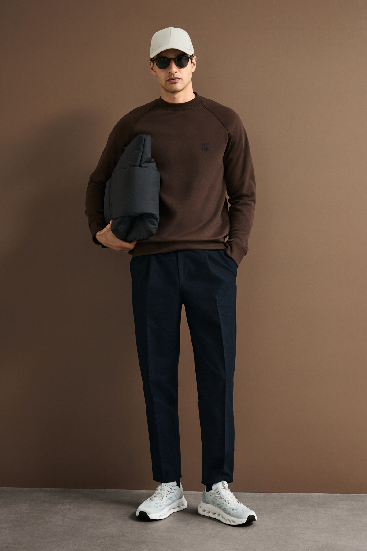Lufian Blake Erkek Sweatshirt Kahverengi