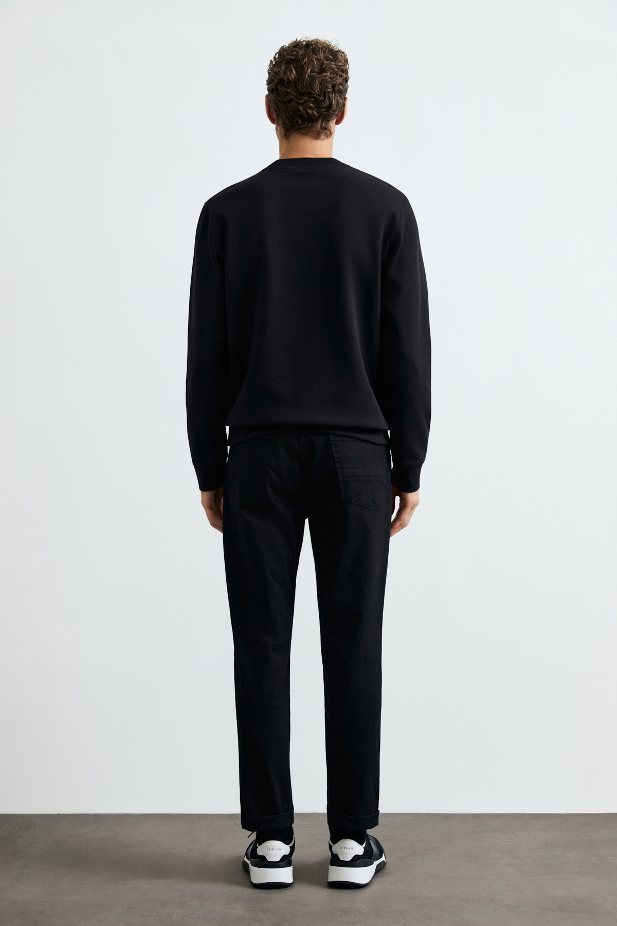 Lufian Grand Erkek Sweatshirt Siyah görsel 6