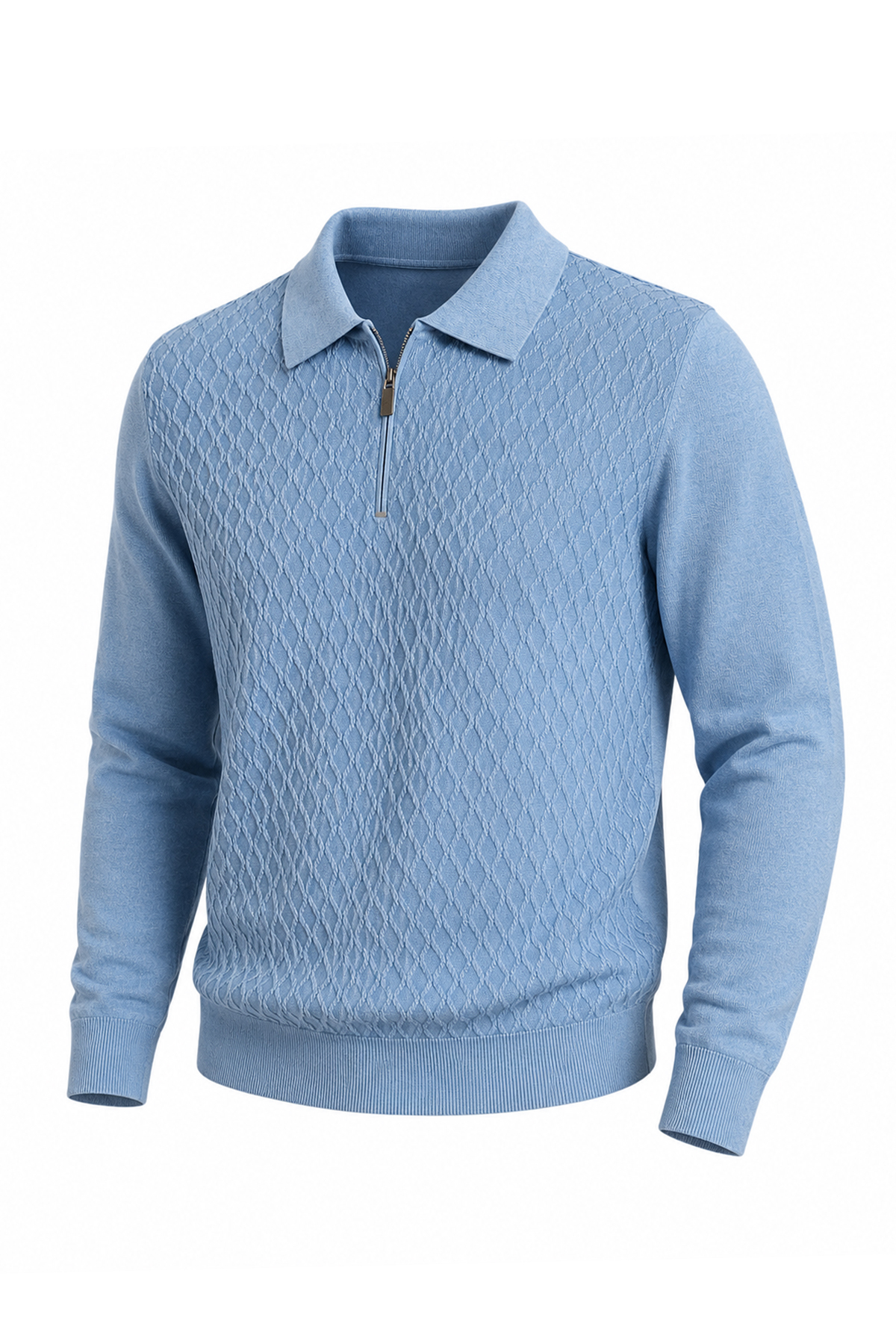 Pulltonic Erkek Polo Yaka Fermuarlı Kazak görsel 4