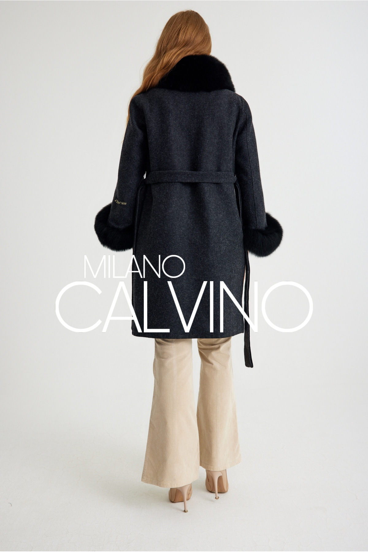 Milano Calvino Kürklü Alpaka Kaban & Palto görsel 8