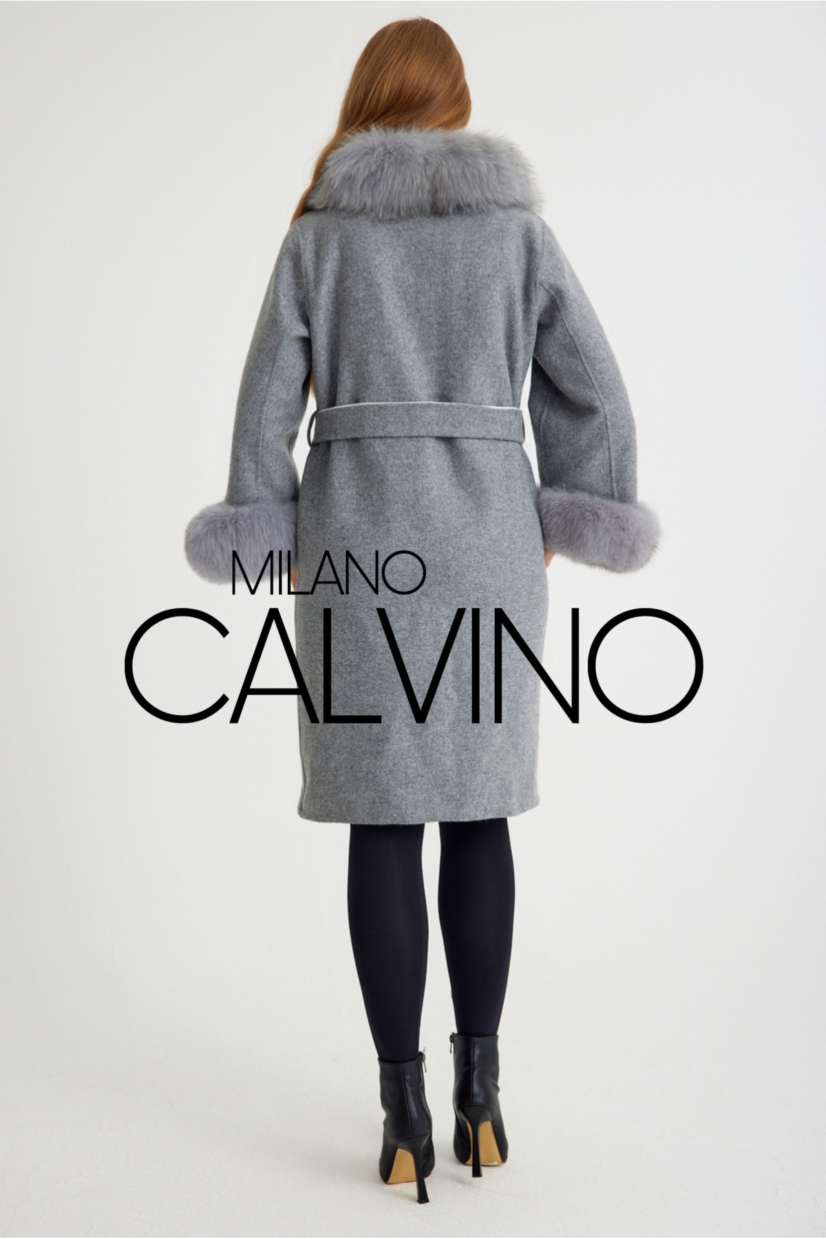 Milano Calvino Kürklü Alpaka Kaban & Palto ( Açık Yeşil ) görsel 4