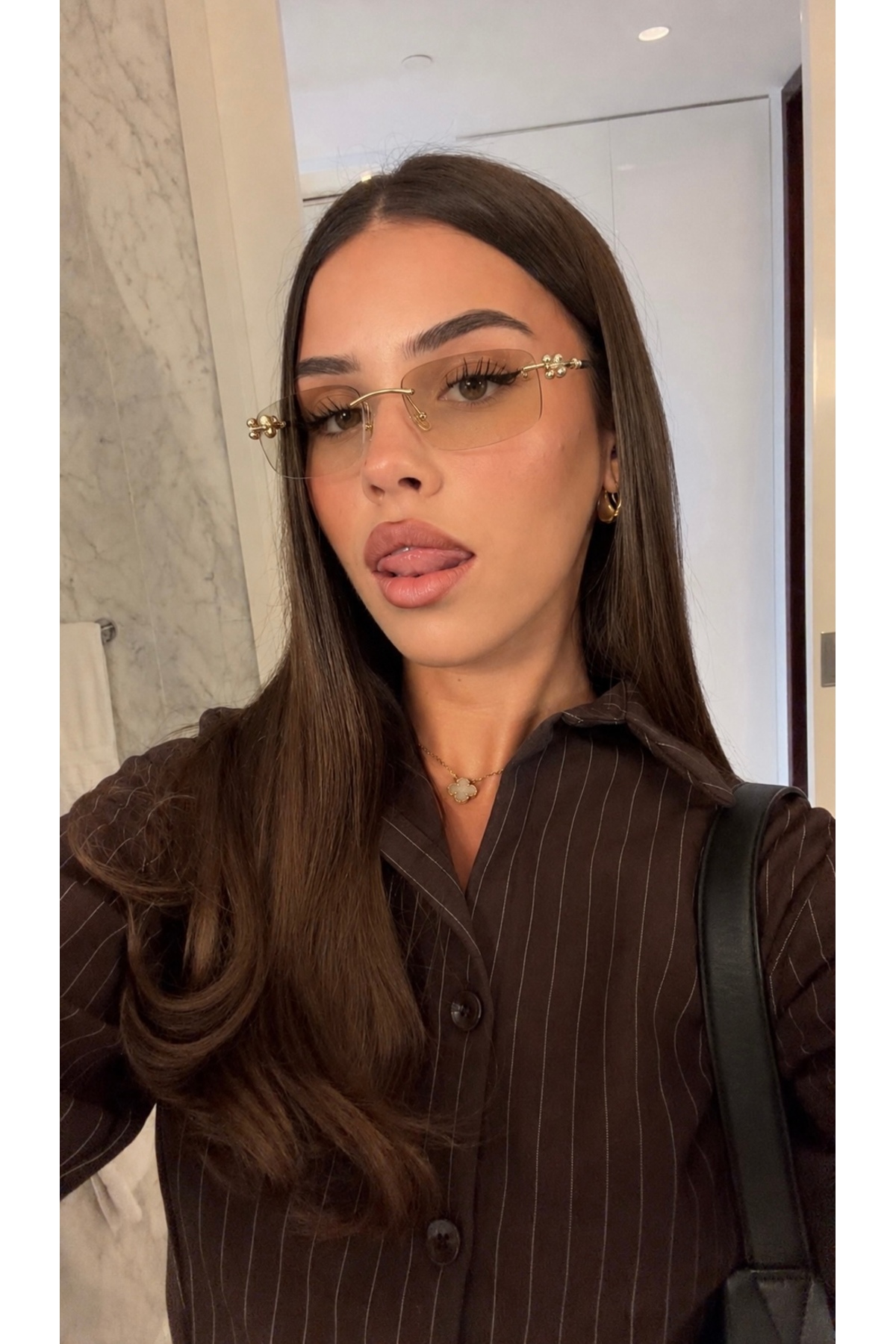 Goldmine Unisex Premium Köşeli Toffy Güneş Gözlüğü UV400 Gold Cam | Kılıf ve Silme Bezi Hediyeli görsel 3