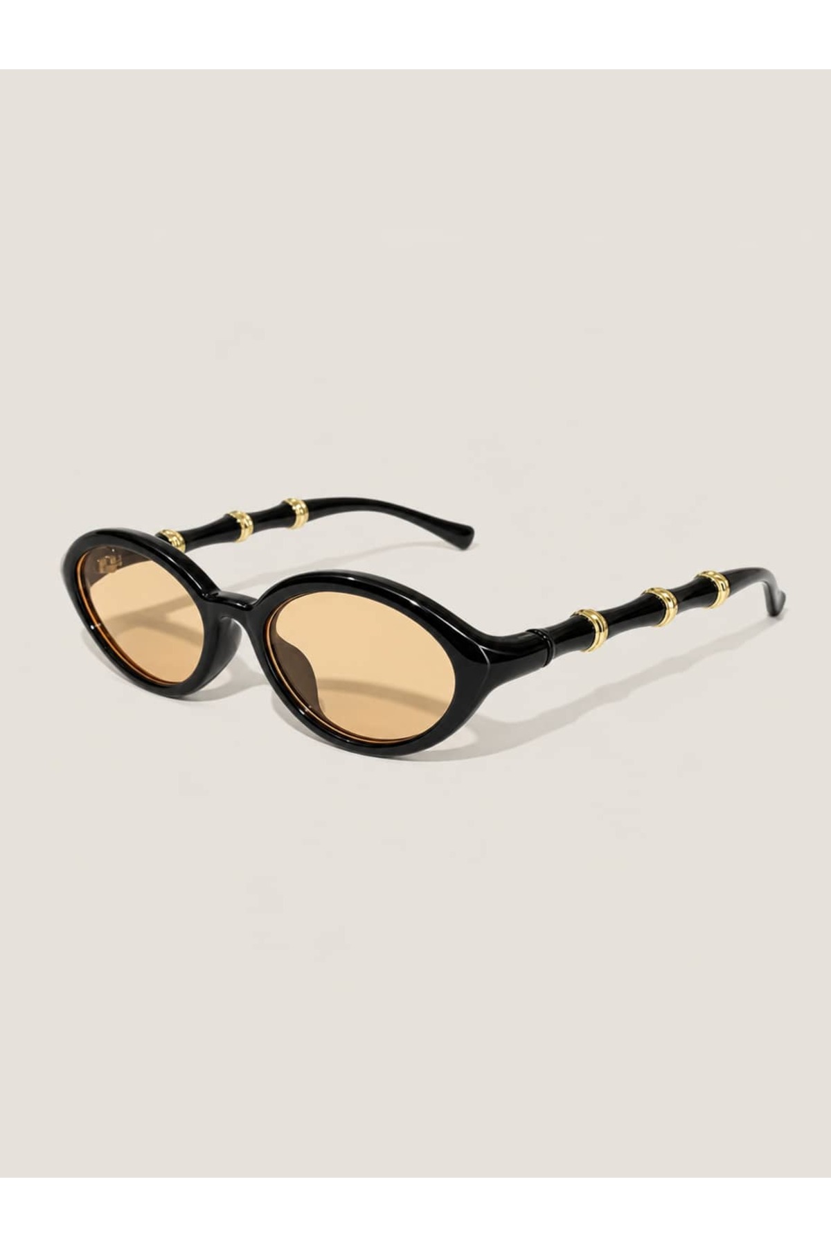 Eyemood Unisex Cat Eye Güneş Gözlüğü Siyah Çerçeve Bej Cam Wude C1 görsel 4