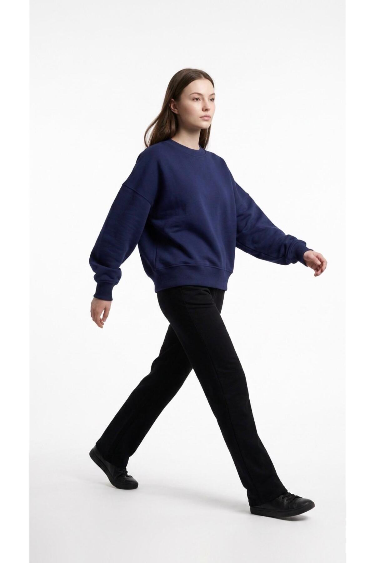 Dispatch OVERSİZE 3 İPLİK BASIC SWEAT LACİVERT RENK görsel 3