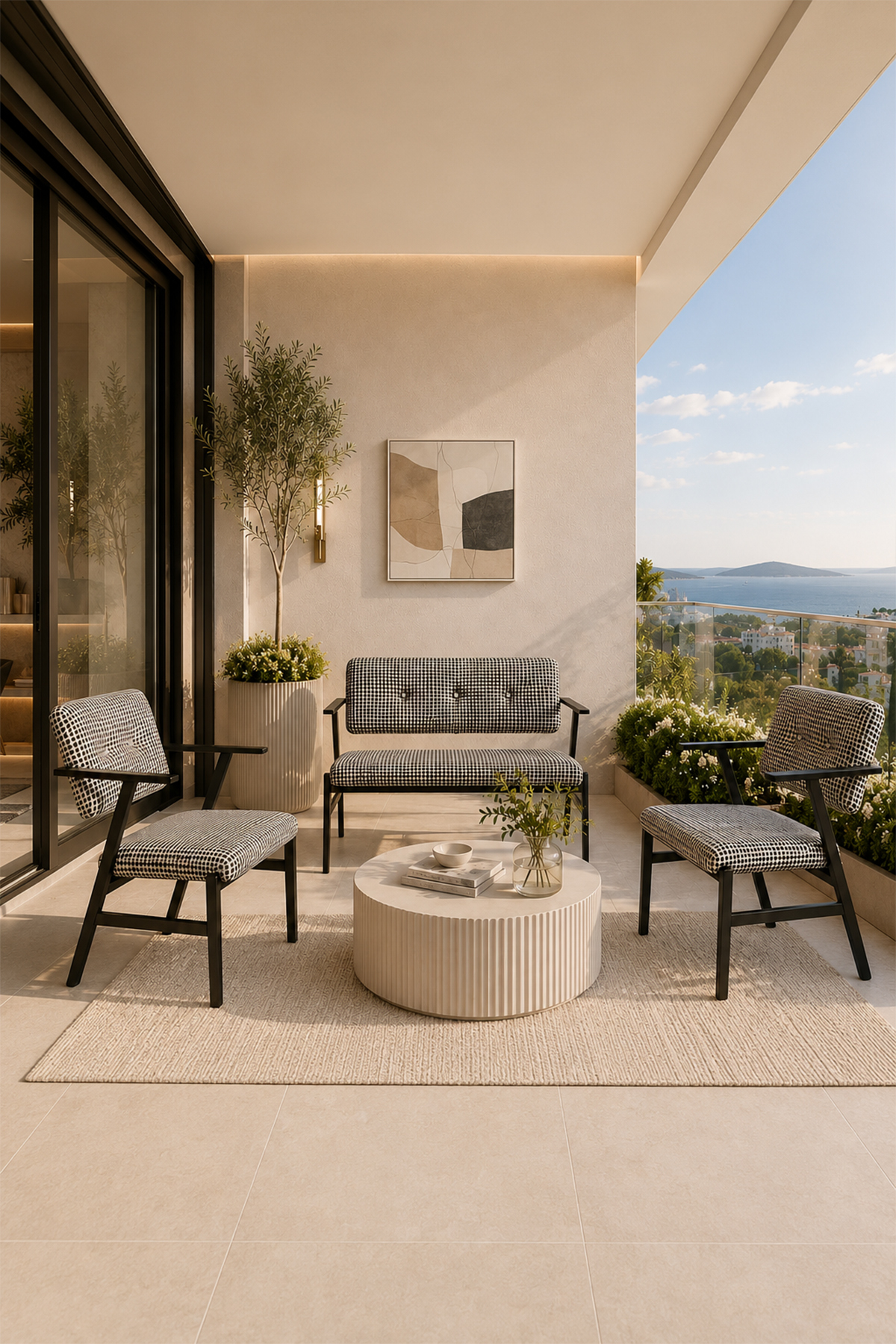 OPERA Bahçe & Balkon Oturma Grubu Kaz Ayağı 2 Tekli Koltuk, 1 İkili Koltuk 2+1+1 Çay Seti