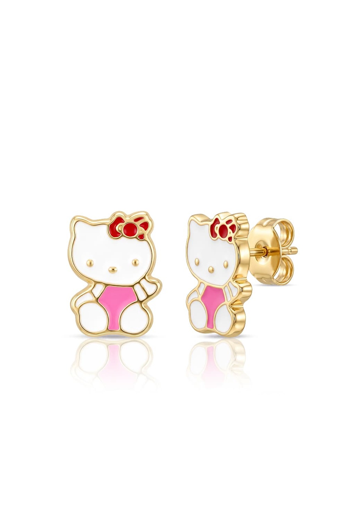 Lilarote Hello Kitty Altın Çocuk Küpe