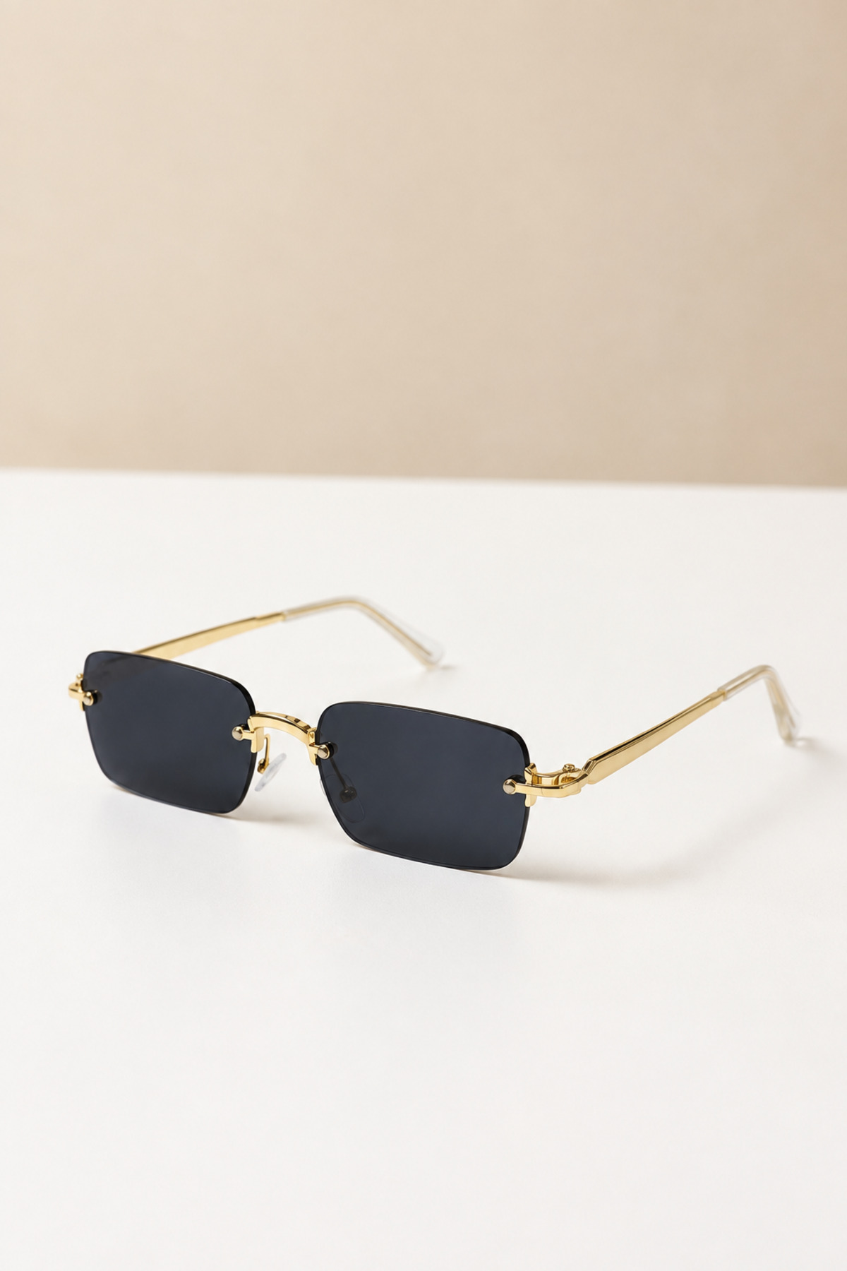 Goldmine ASAF Noir Gold Metal Kristal Cam Güneş Gözlüğü Yeni Sezon UV400 58 Ekartman | Kılıf ve Silme Bezi Hediyeli görsel 6