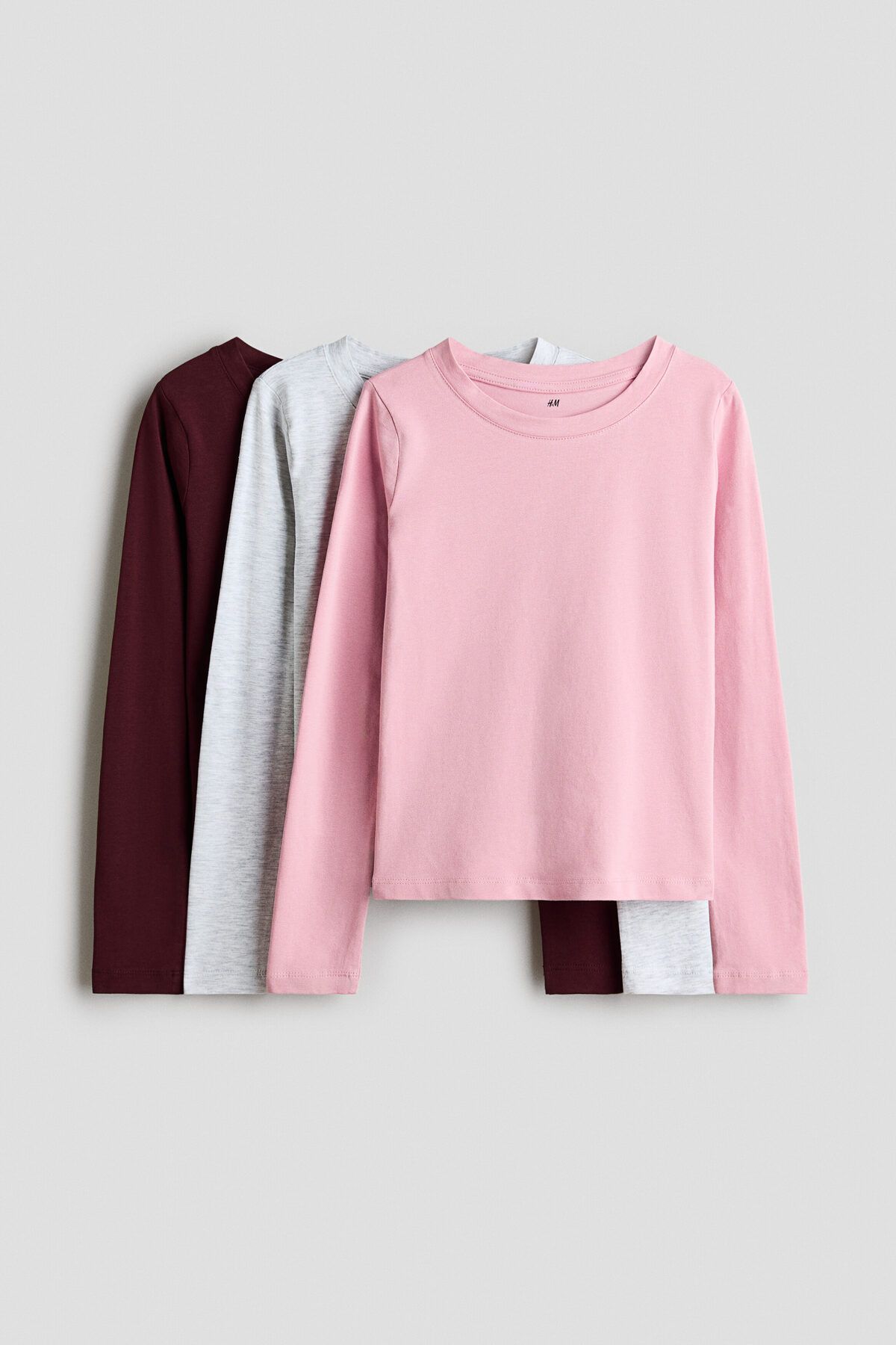 تی‌شرت‌های آستین بلند سه‌تایی اچ اند ام تی شرت H&M