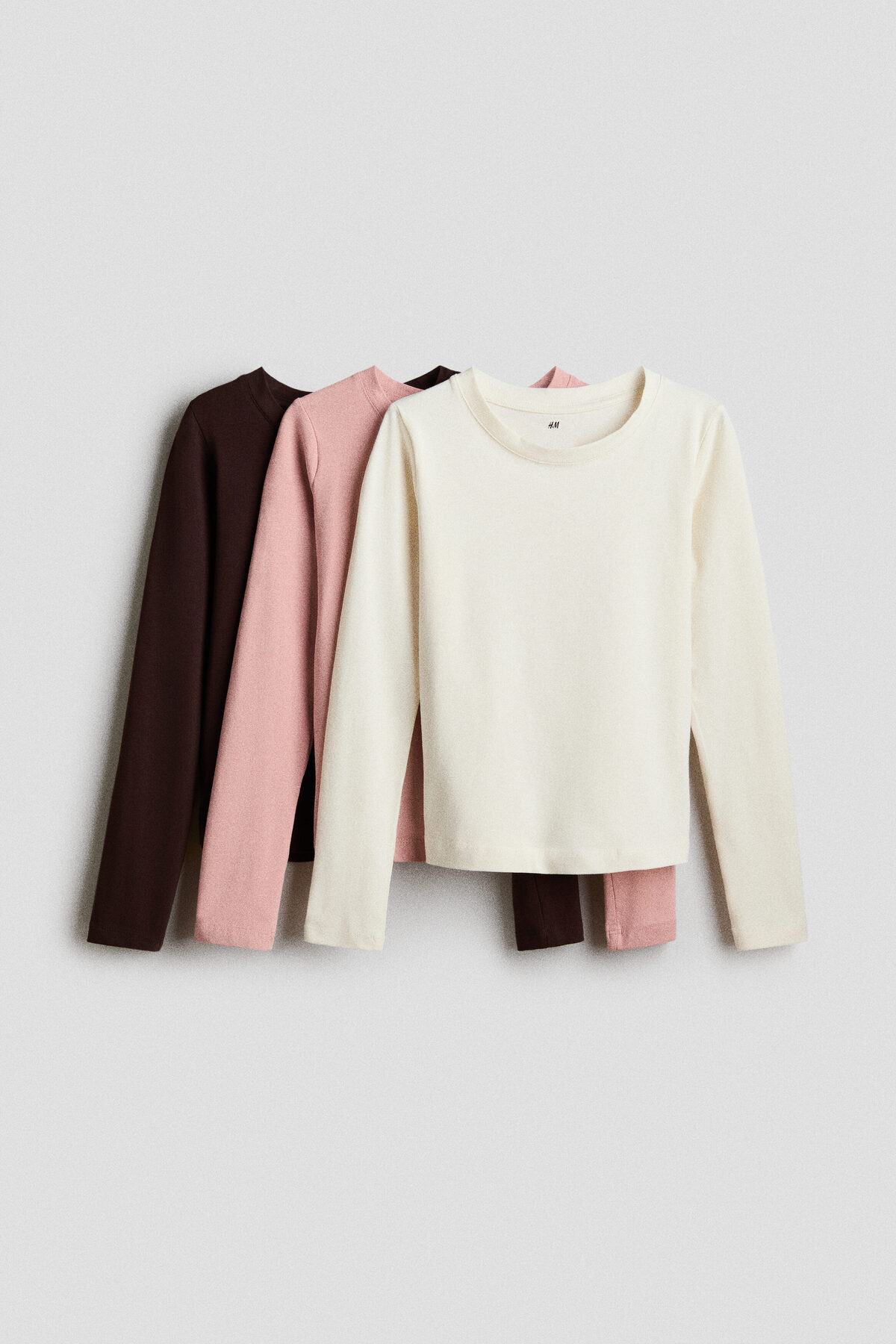تی‌شرت‌های آستین بلند سه‌تایی اچ اند ام تی شرت H&M