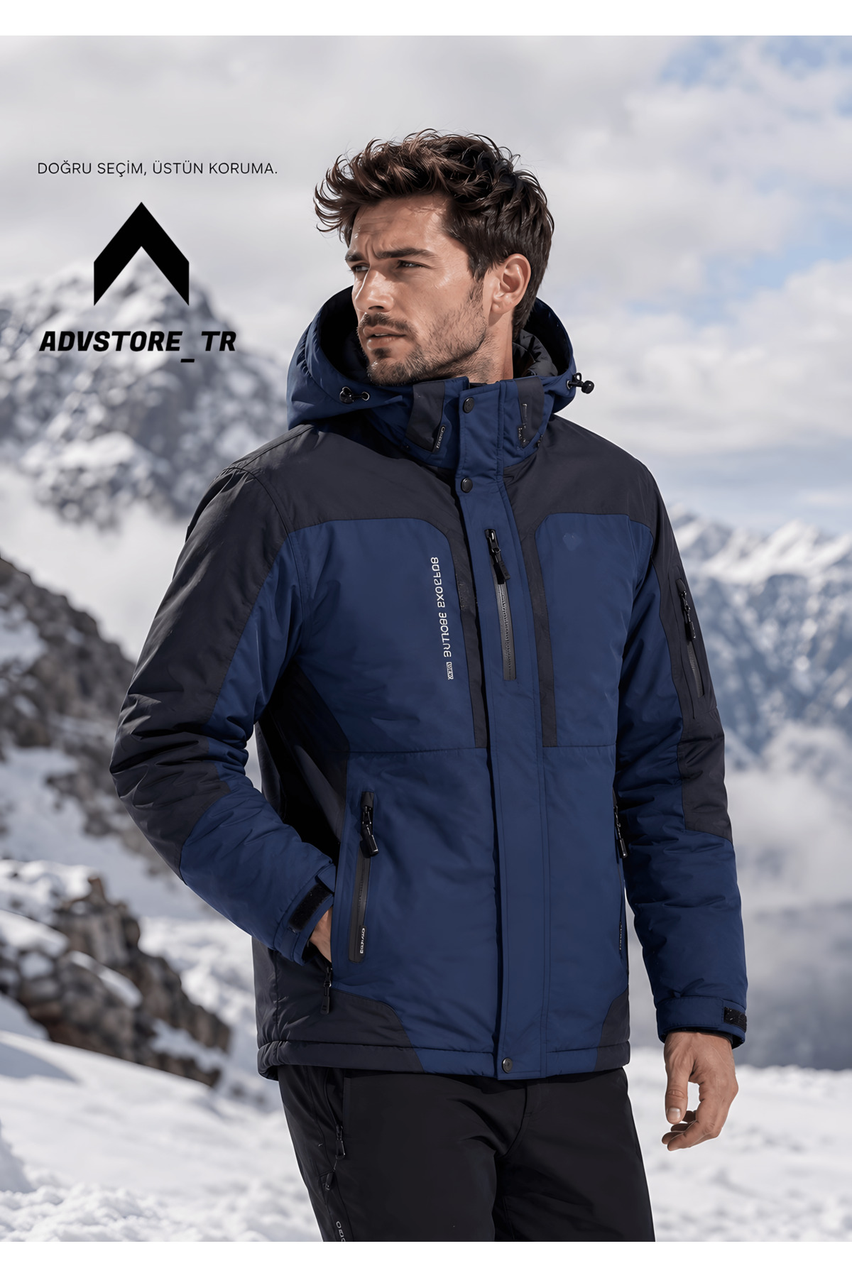 advstore.tr Erkek Termal Kar Mont -30C Kadar Koruma Sağlar Su Geçirmez görsel 2