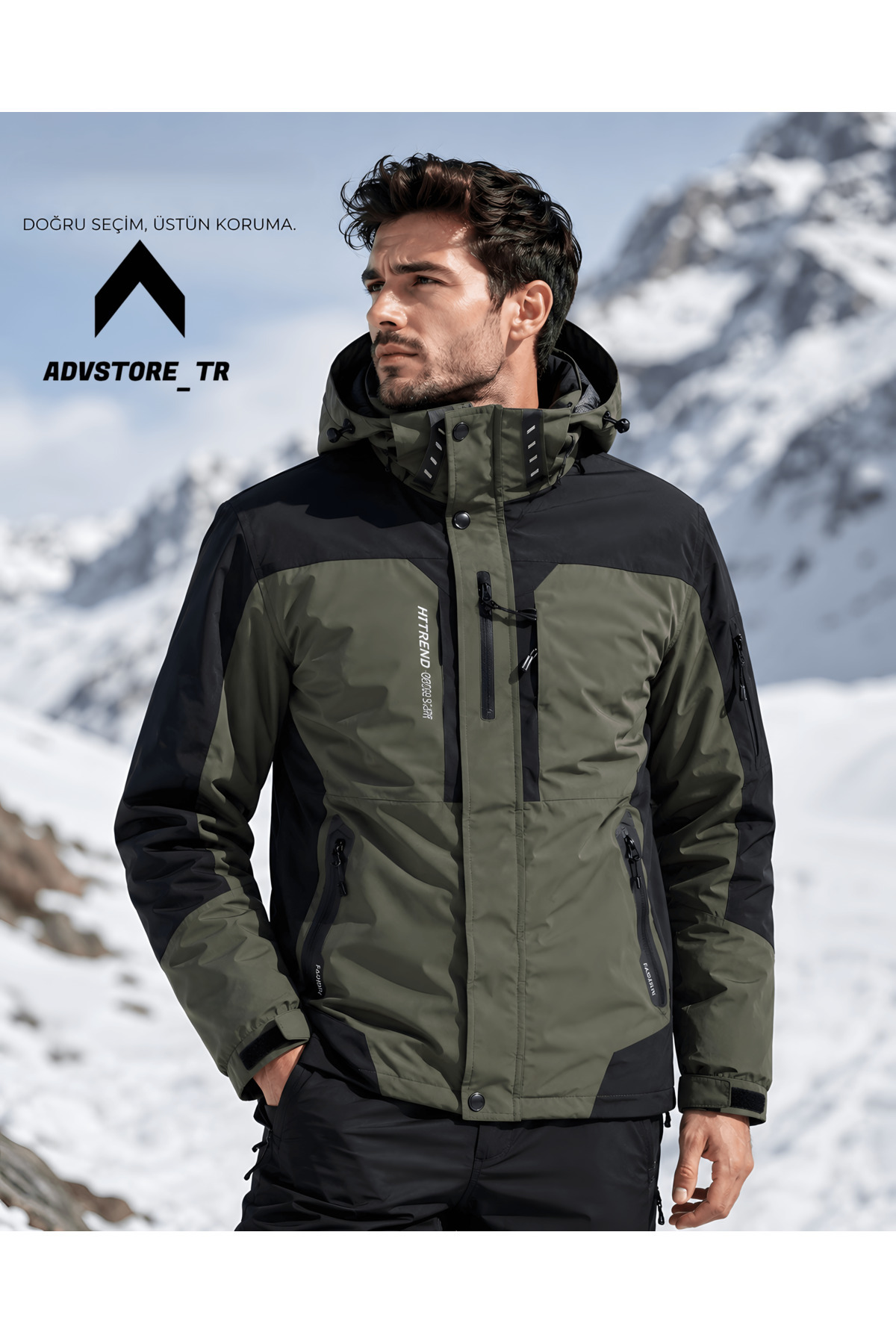 advstore.tr Erkek Termal Kar Mont -30C Kadar Koruma Sağlar Su Geçirmez görsel 2