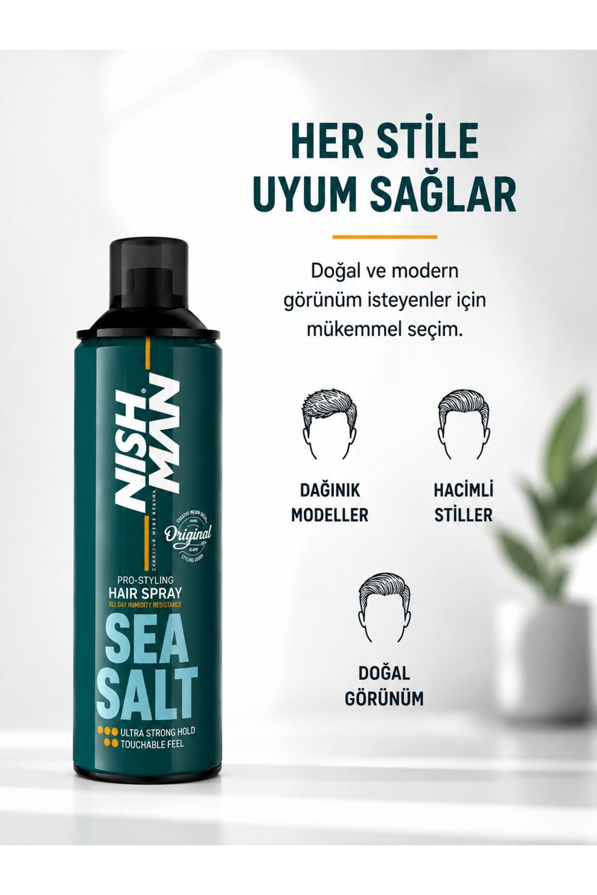 Ultra Güçlü Tutuş Saç Spreyi Deniz Tuzu Özlü Pro-Styling 500 ML — NSSSS — تصویر 3 از 7