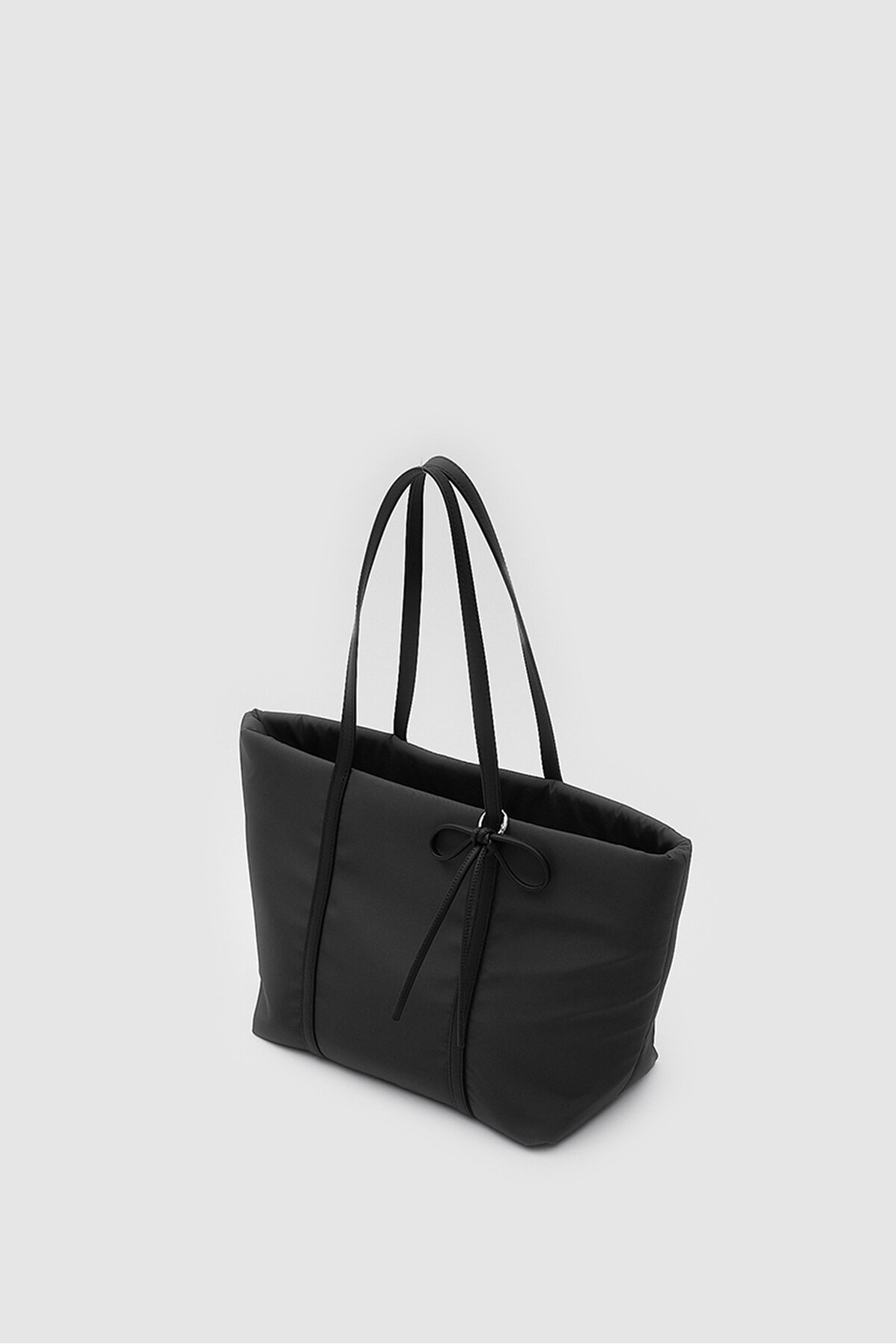 Shule Bags Jersey Fiyonklu Omuz Çantası Siyah görsel 3