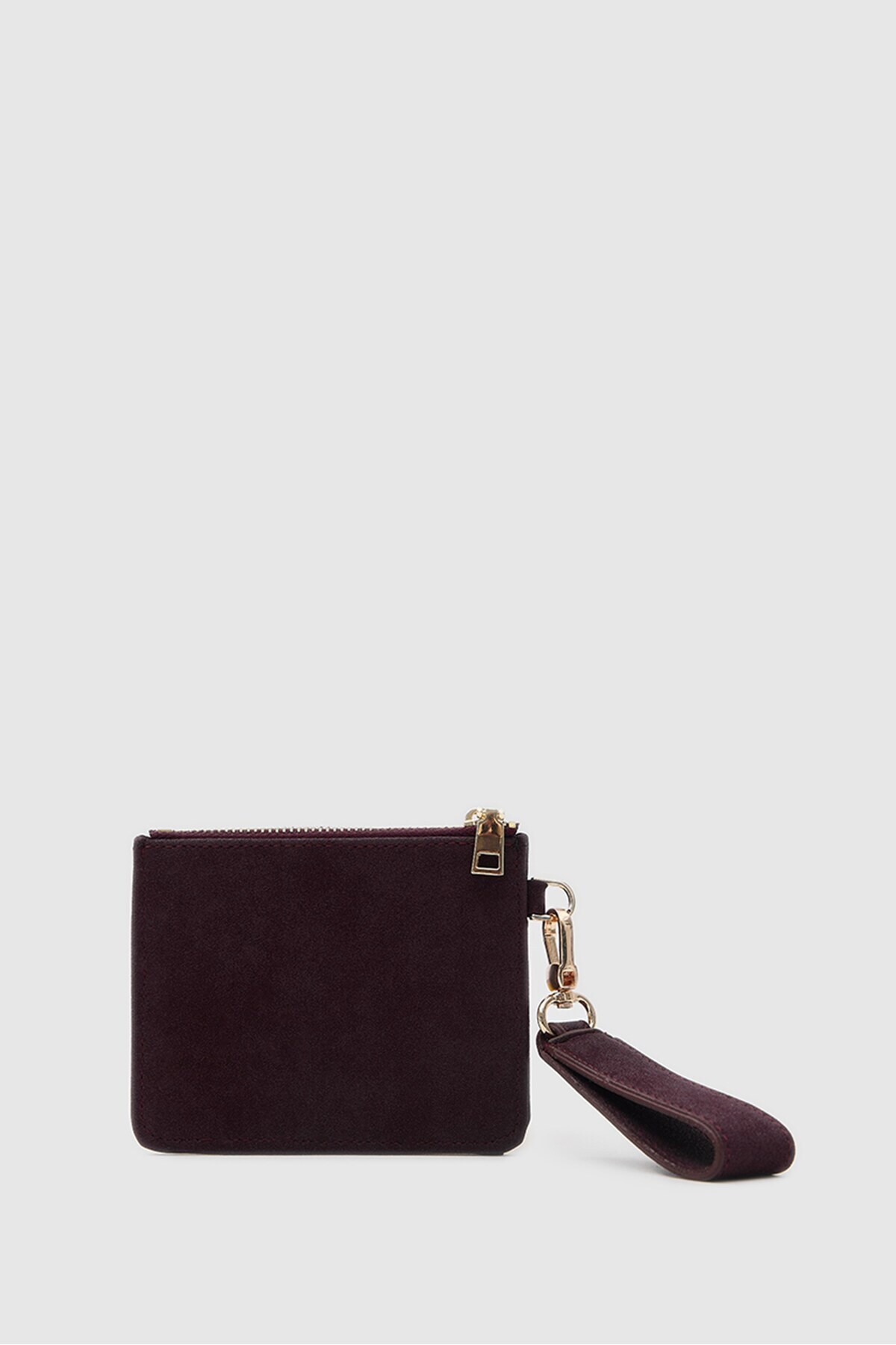 Shule Bags Pike Süet Kadın Kartlık Bordo görsel 5