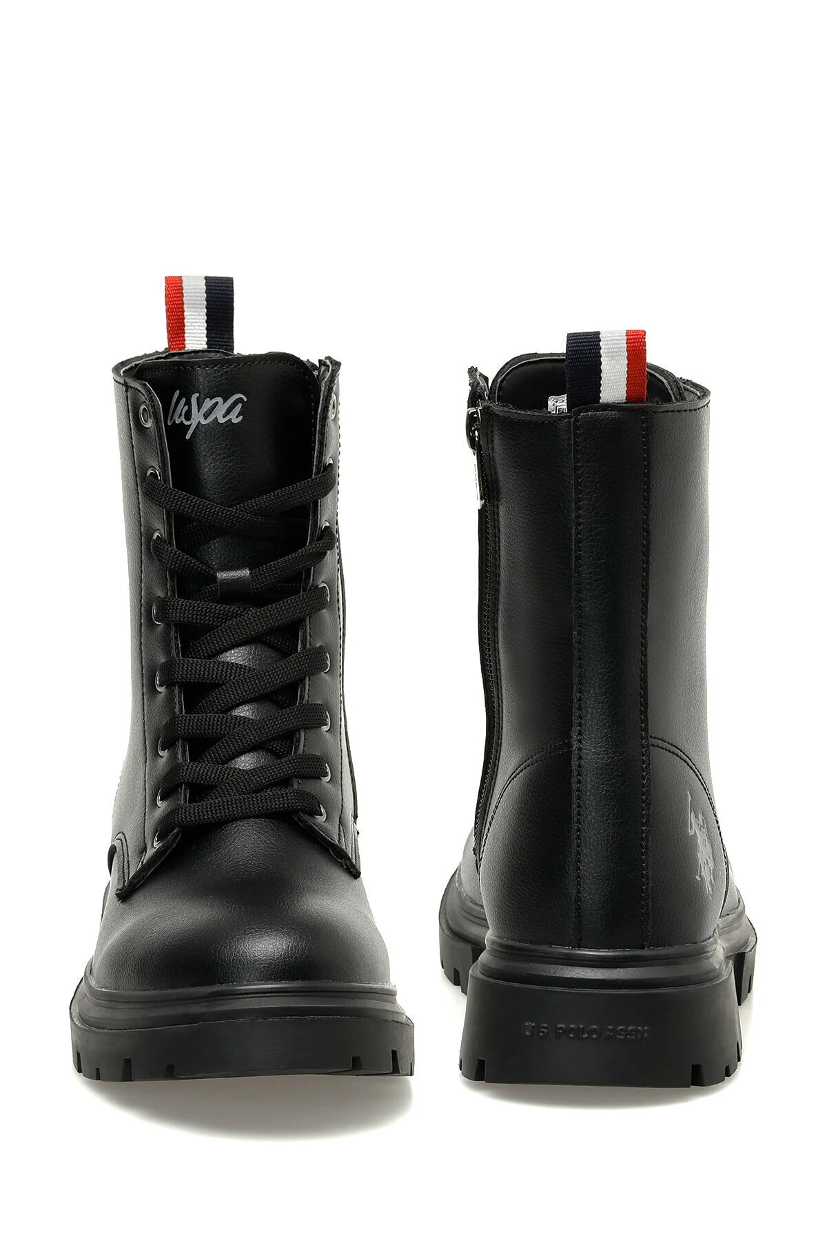 U.S. Polo Assn. HS-9935 Kadın Siyah Bağcıklı Kürk Detaylı Kalın Tabanlı Kışlık Postal Bot görsel 6