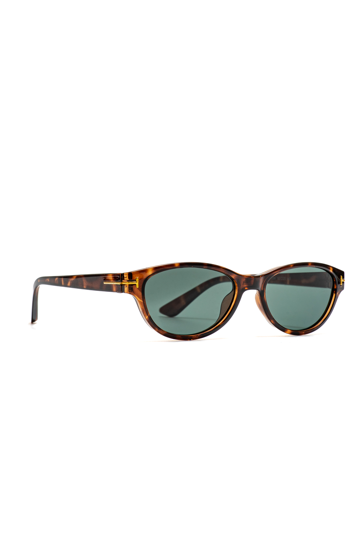 REN EYEWEAR Tessa Kadın Güneş Gözlüğü Oval Kedi Gözü LEOPAR ÇERÇEVE 50 Ekartman Gold Detaylı YENİ Sezon görsel 5
