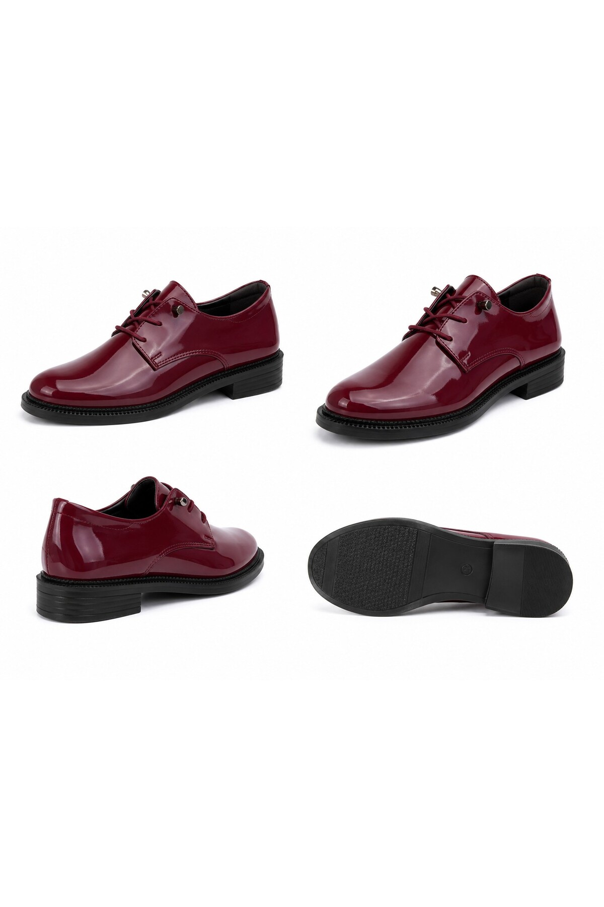 Zenora Kadın Loafer Makosen Bordo Ayakkabı görsel 6