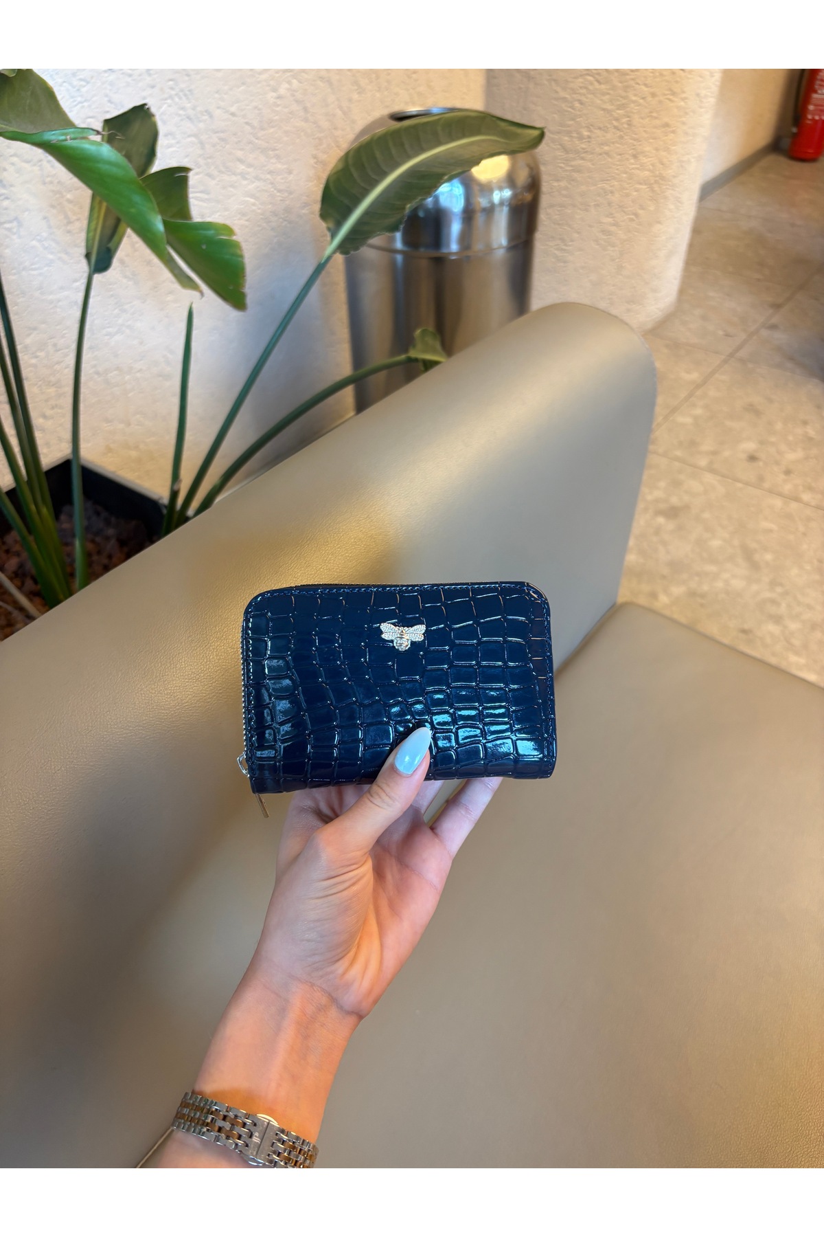 Grsbags Lacivert Kadın Kartlık Ve Cüzdan