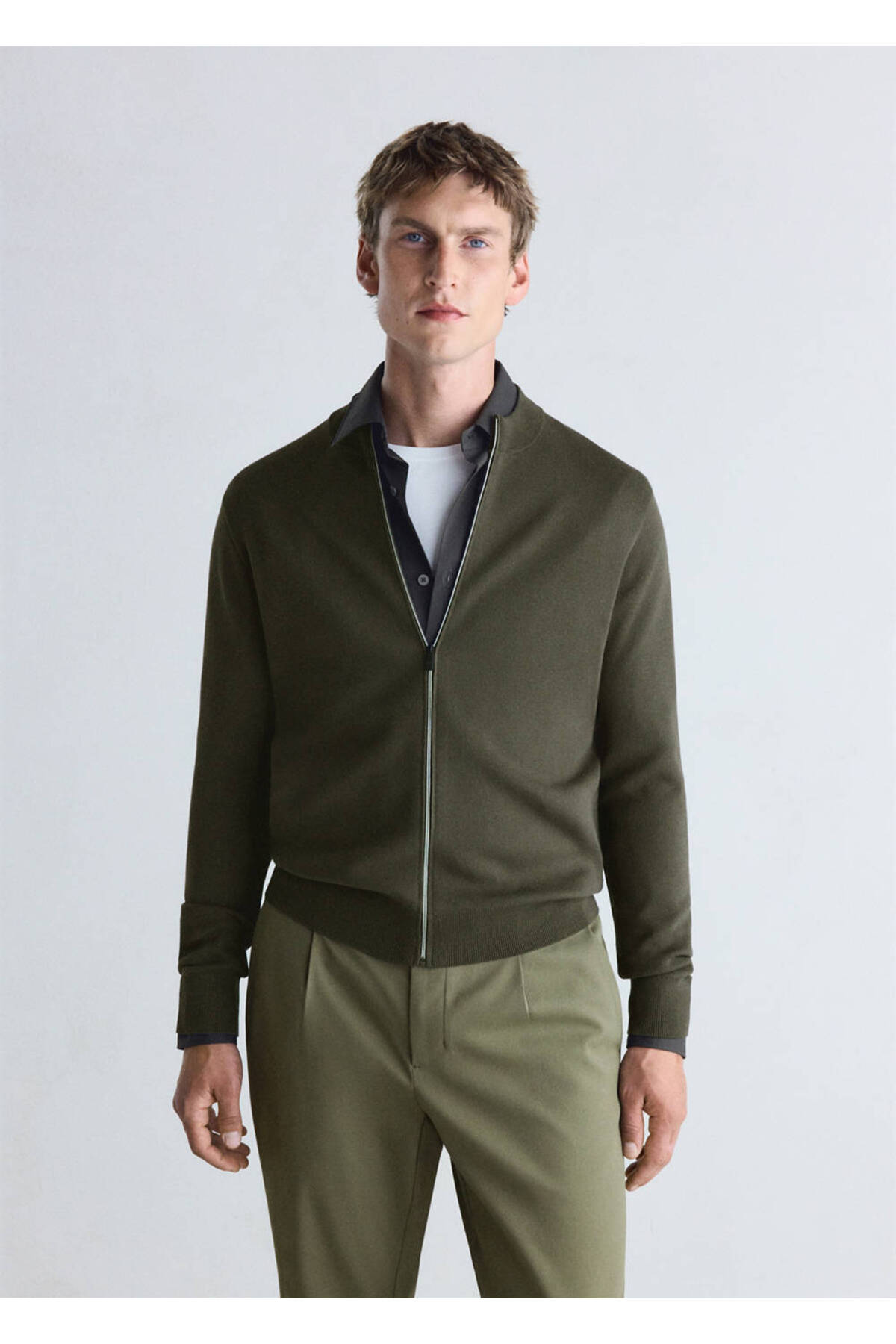 MANGO Man Comfort stretch triko hırka