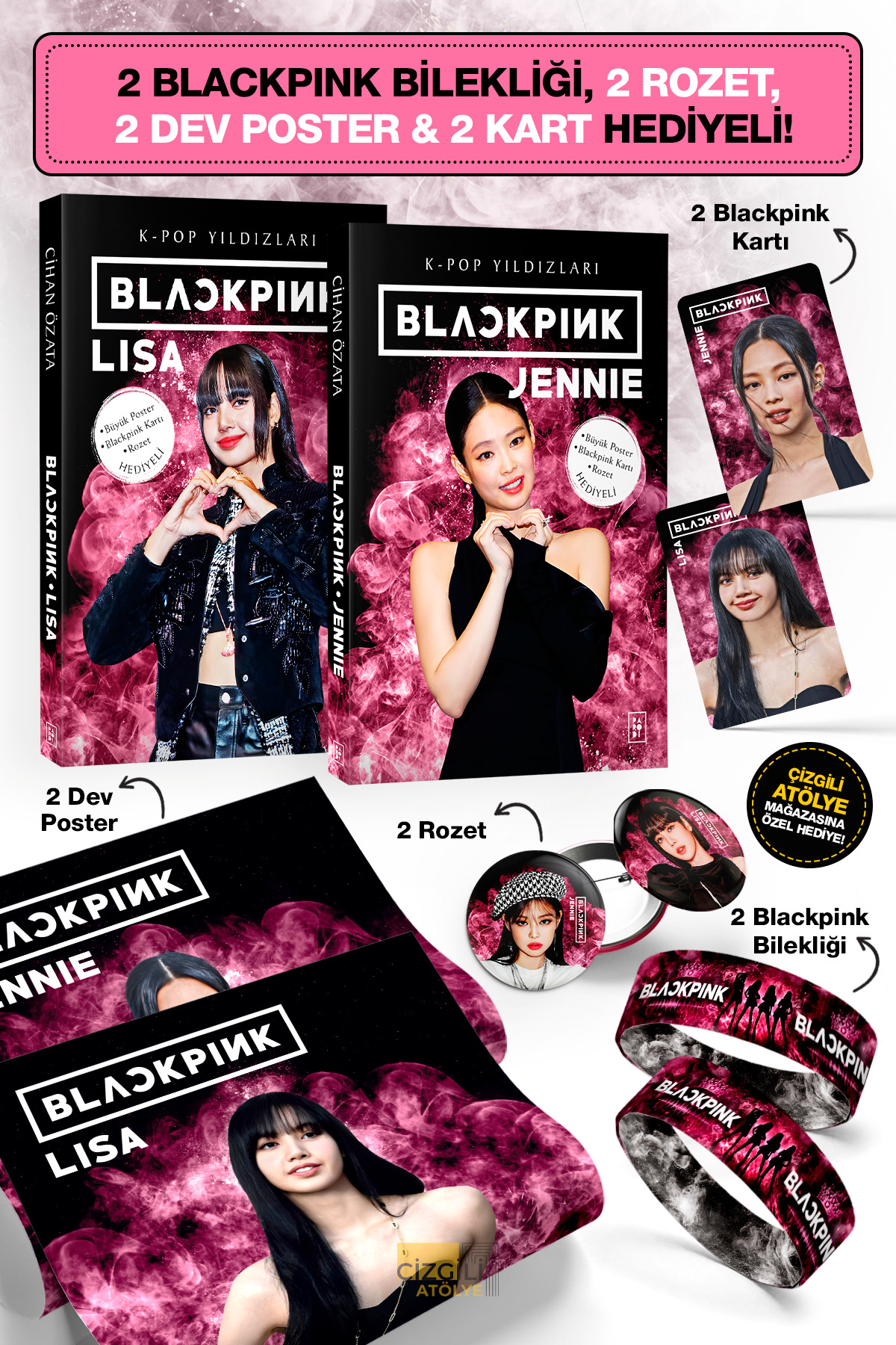 Parodi Yayınları Blackpink Lisa ve Jennie K-pop Biyografi Kitabı