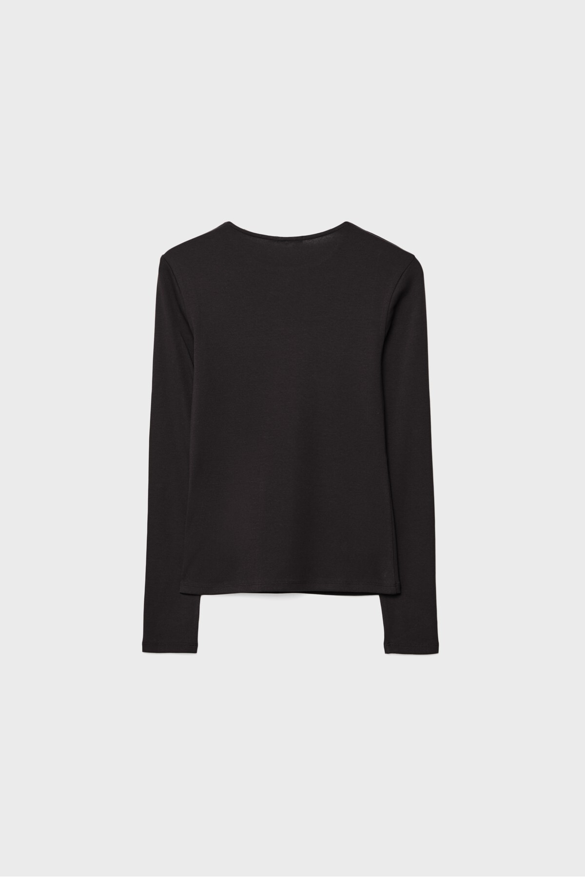Stradivarius Uzun kollu basic t-shirt görsel 7
