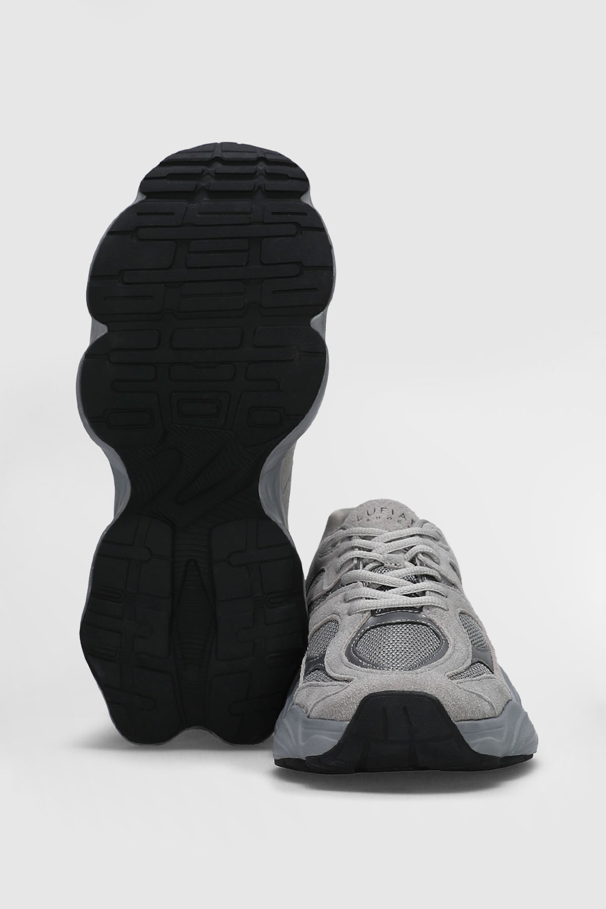 Lufian Mark Erkek Deri Sneaker Ayakkabı Gri görsel 5