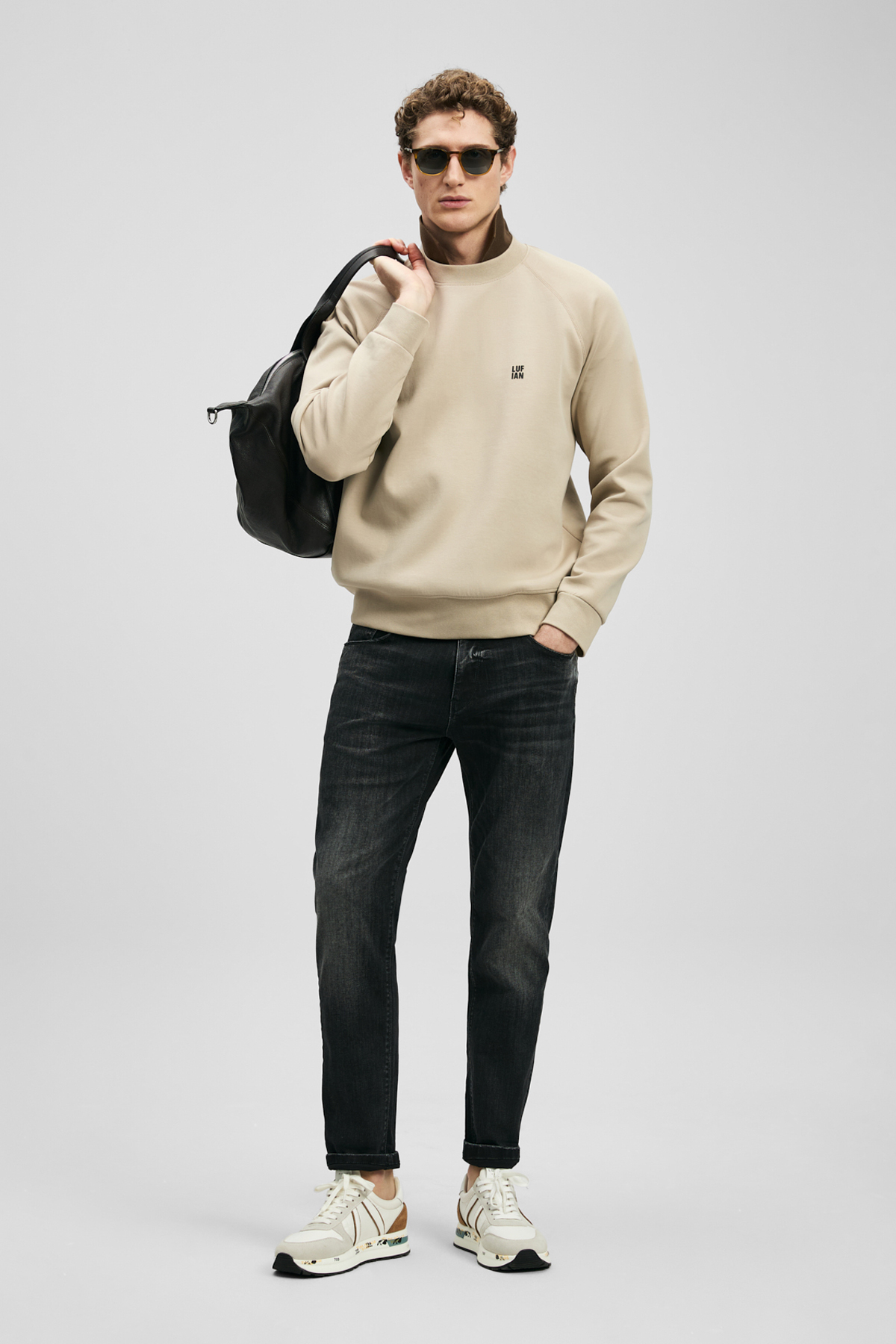 Lufian Luta Smart Jean Erkek Pantolon Slim Fit Antrasit görsel 3