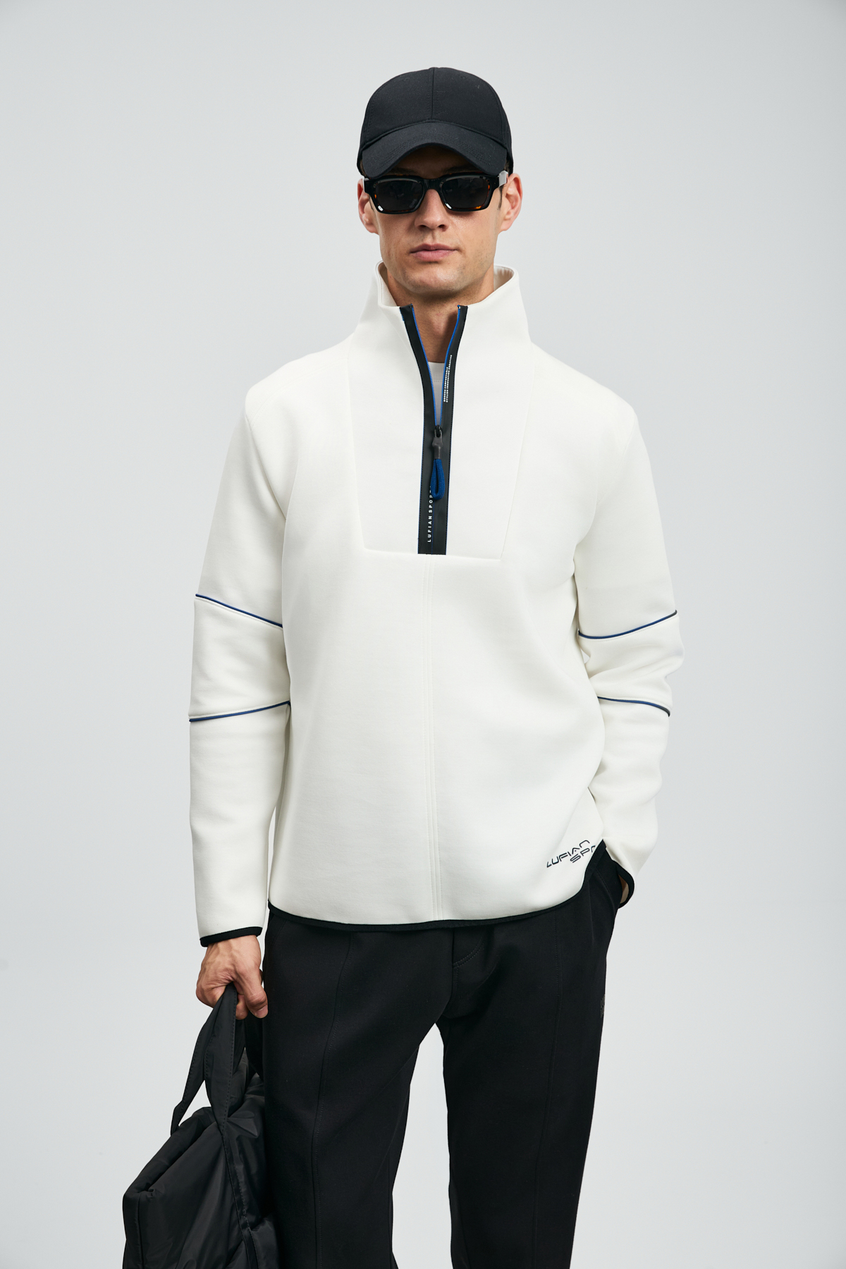 Lufian Art Erkek Sweatshirt Kırık Beyaz görsel 4