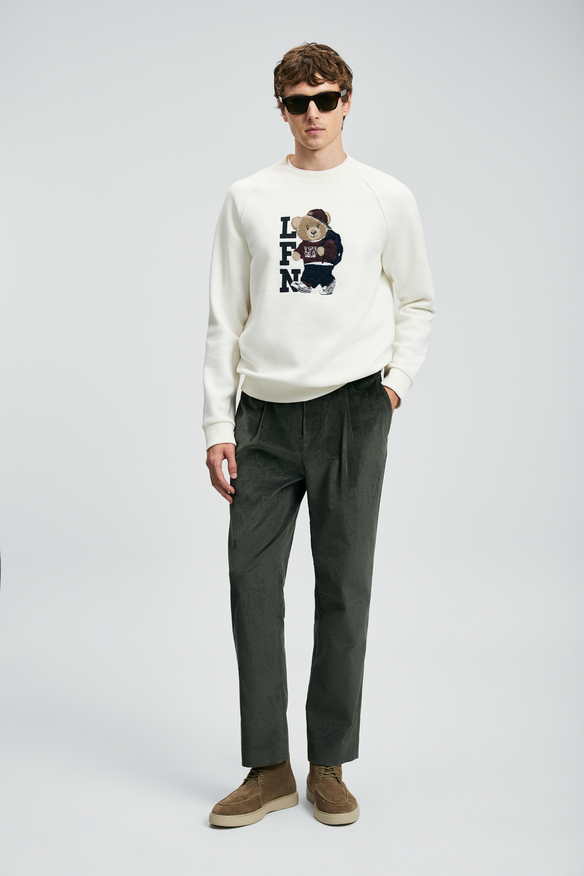 Lufian Storm Erkek Sweatshirt Kırık Beyaz görsel 2
