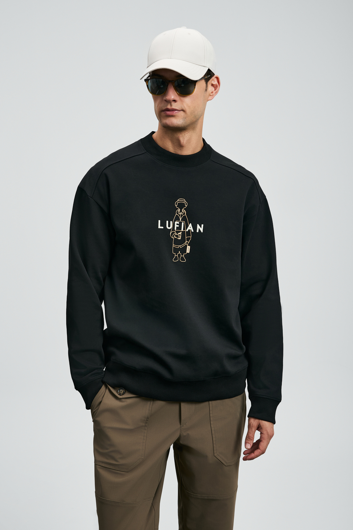Lufian Sımba Erkek Sweatshirt Siyah görsel 4