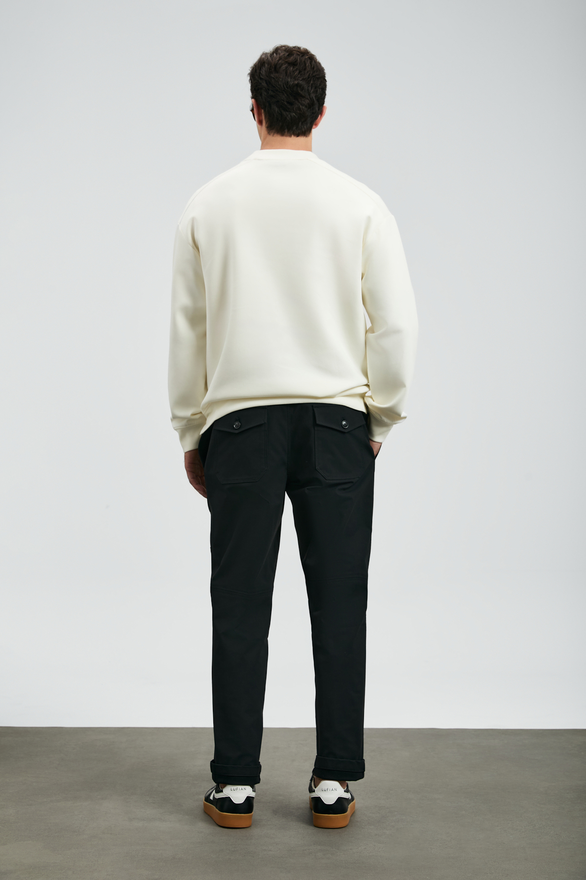 Lufian Sımba Erkek Sweatshirt Kırık Beyaz görsel 6