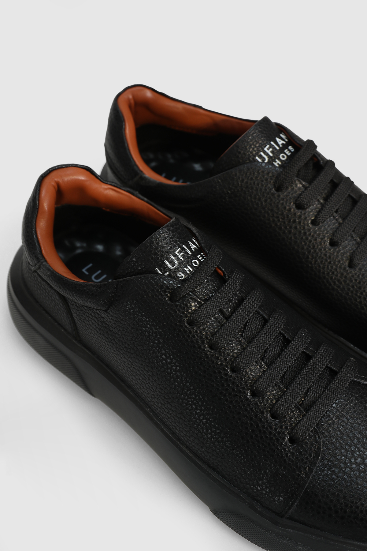 Lufian Tommy Erkek Deri Sneaker Ayakkabı Siyah görsel 2