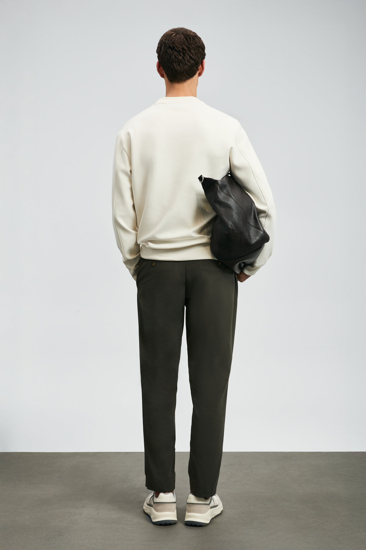 Lufian Luther Erkek Sweatshirt Ekru görsel 6