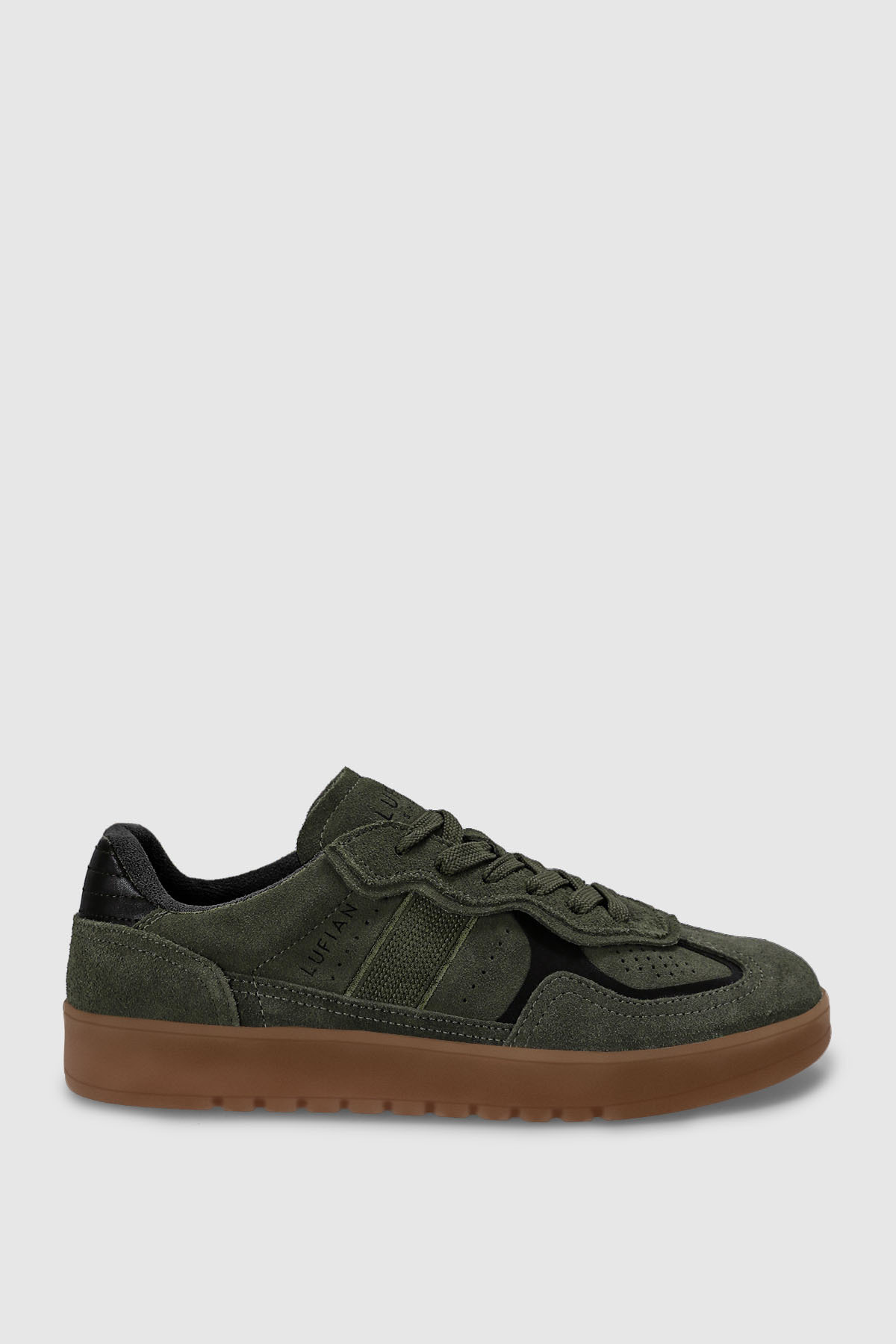 Lufian Alex Erkek Deri Sneaker Ayakkabı Haki görsel 3