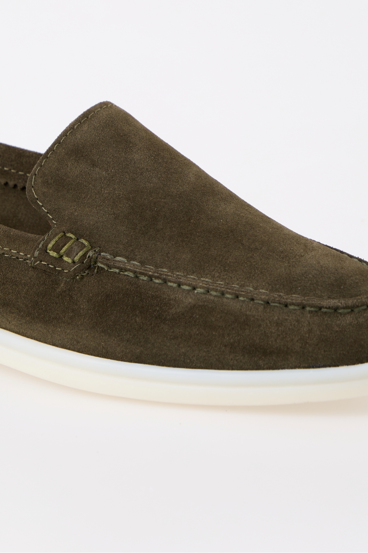 aladdin & sons Azure Haki Süet Hakiki Deri Erkek Loafer Ayakkabı görsel 8