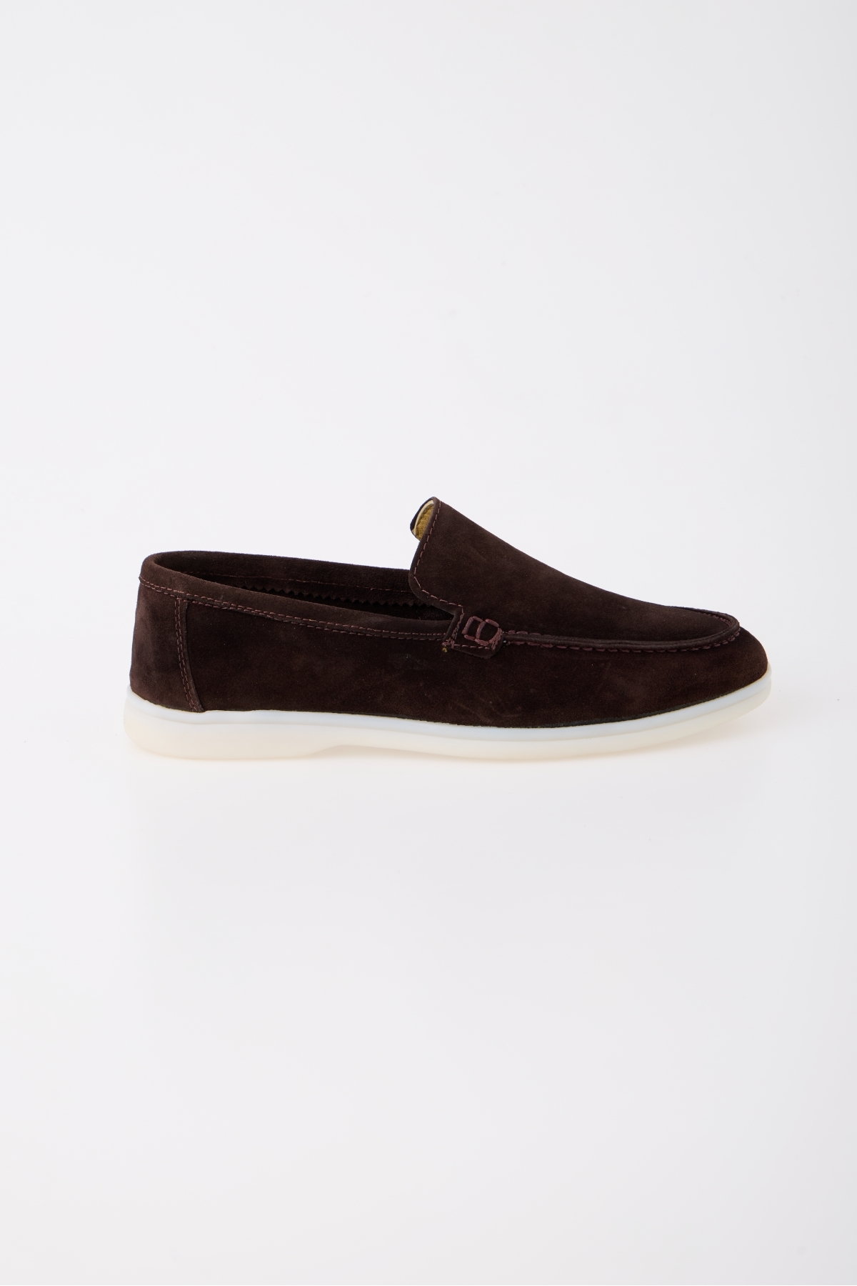 aladdin & sons Azure Kahve Süet Hakiki Deri Erkek Loafer Ayakkabı görsel 2