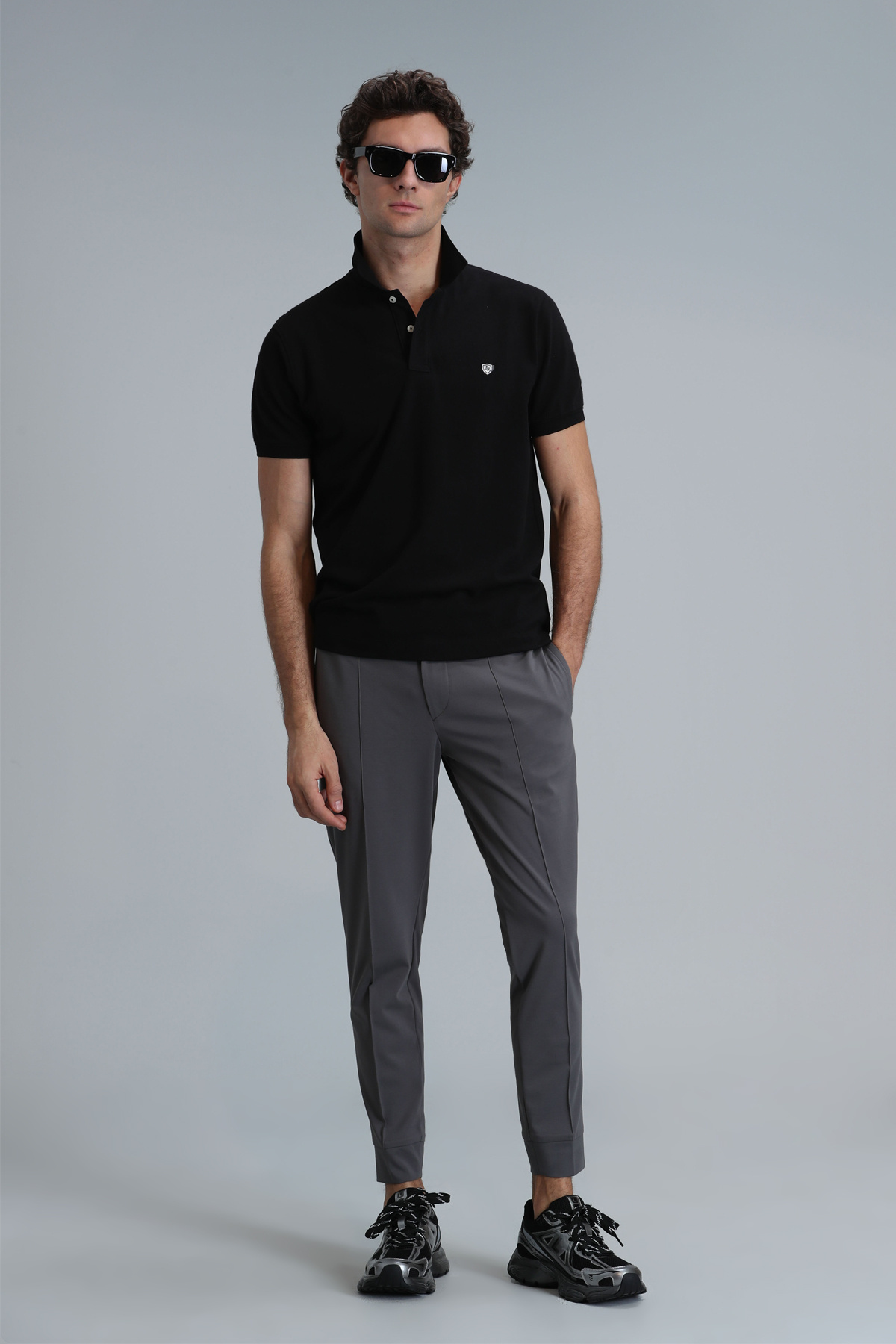 Lufian Laon Smart Erkek Polo Tişört Slim Fit Siyah görsel 2
