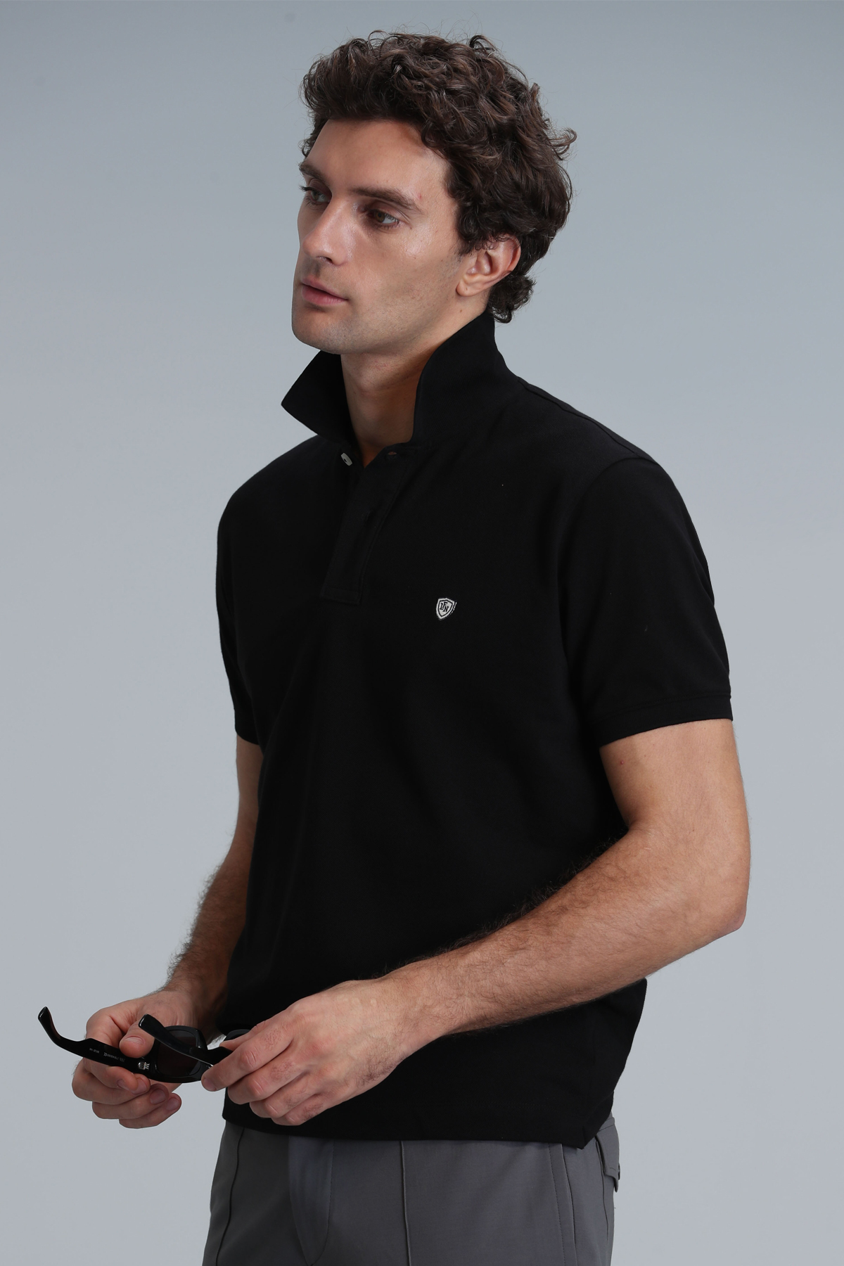 Lufian Laon Smart Erkek Polo Tişört Slim Fit Siyah görsel 5
