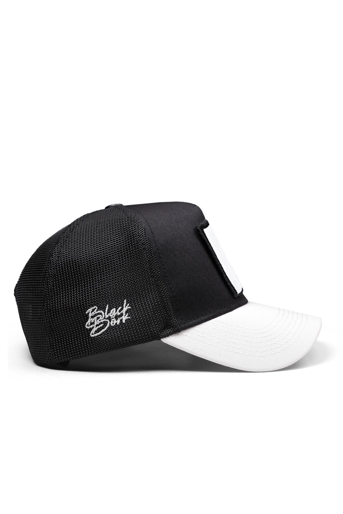 BlackBörk Kartal Logolu Beyaz-Siyah Trucker Şapka görsel 2
