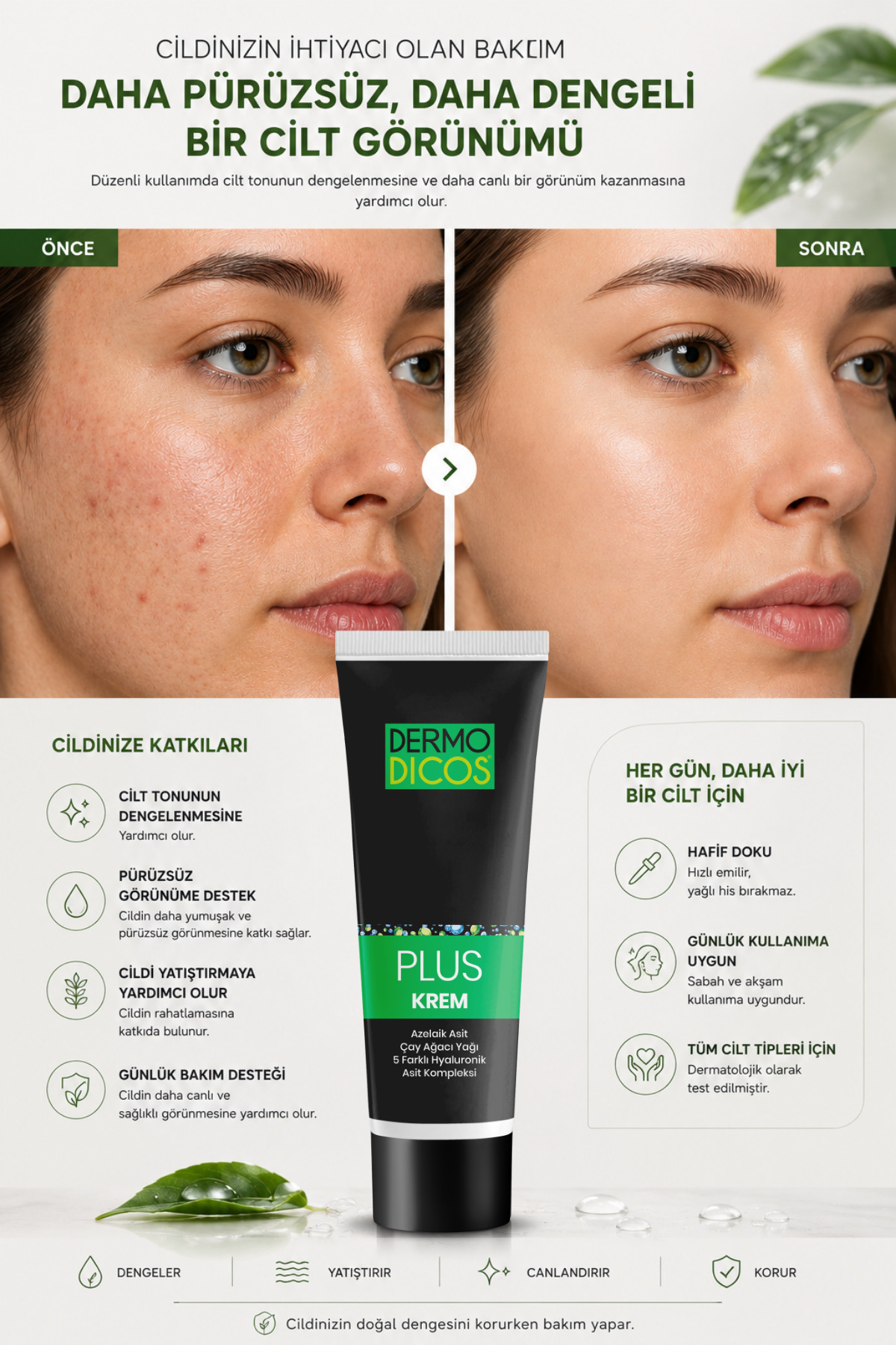 Dermodicos Plus %20 Azelaik Asit içeren Gece Bakım Kremi 30 ml — dermodicoskrem — تصویر 5 از 9