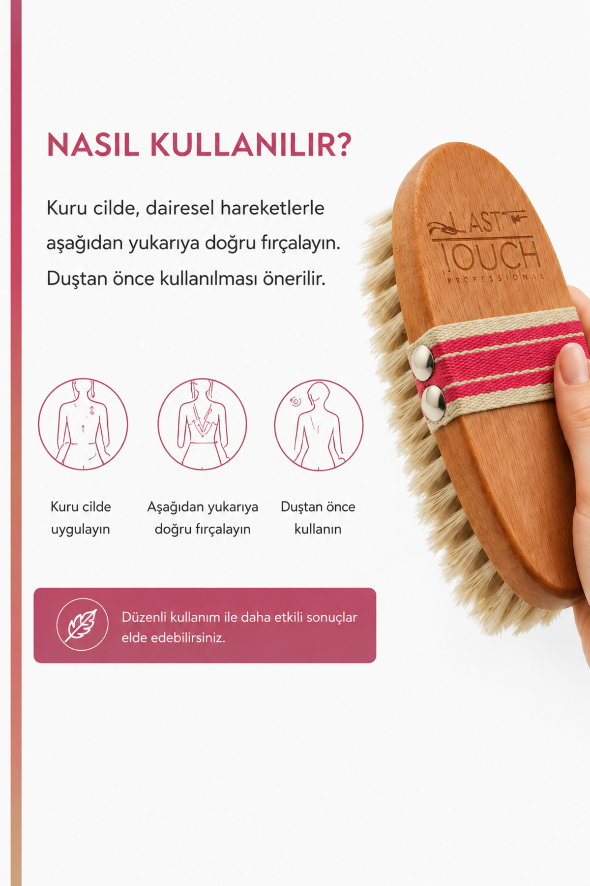 % 100 Doğal At Kılı Selülit Fırçası (saklama Kesesi Hediyeli ) — SF2582 — تصویر 7 از 9