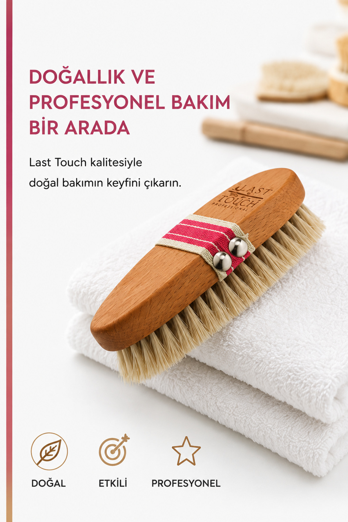 % 100 Doğal At Kılı Selülit Fırçası (saklama Kesesi Hediyeli ) — SF2582 — تصویر 9 از 9